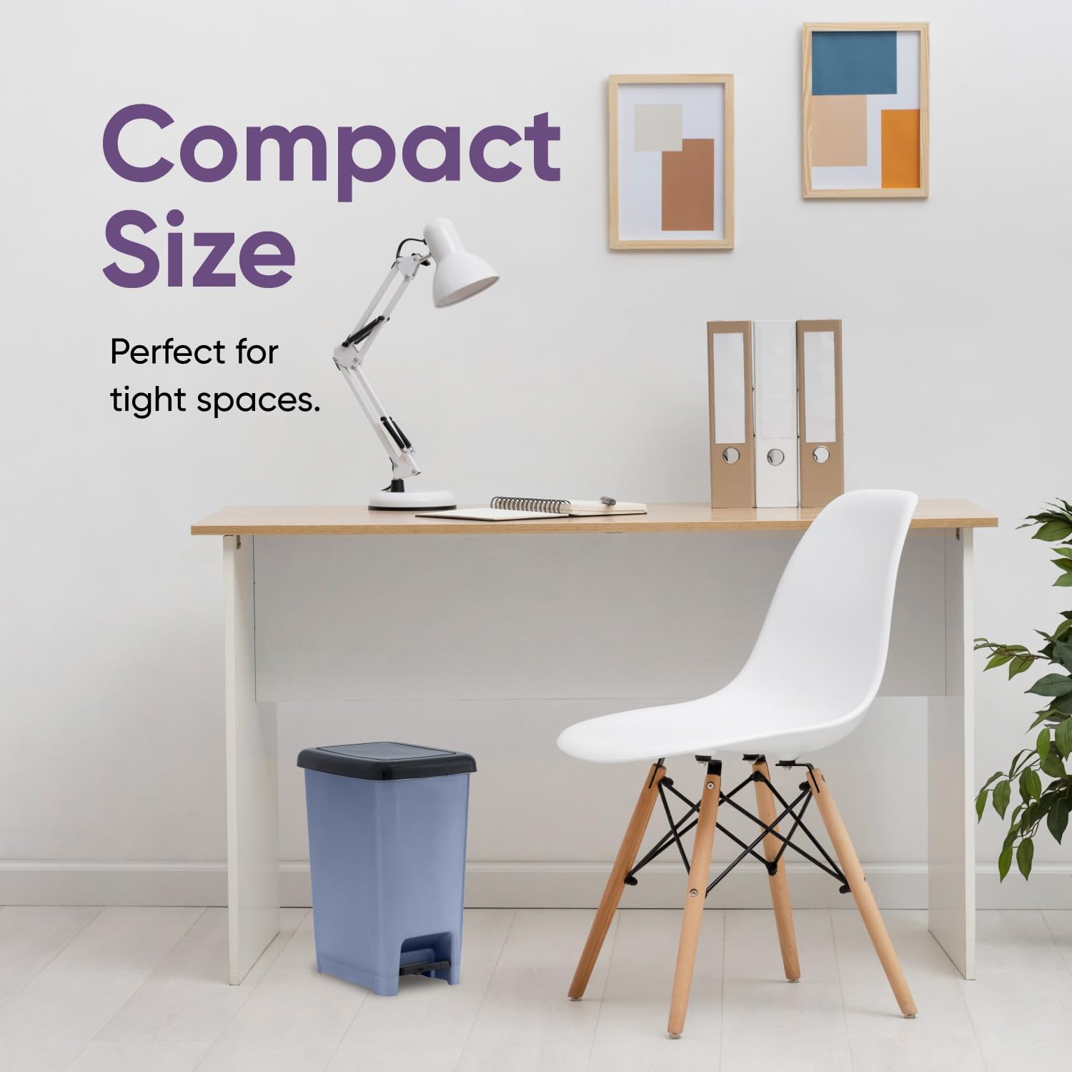 Slim Trash Can with Foot Pedal