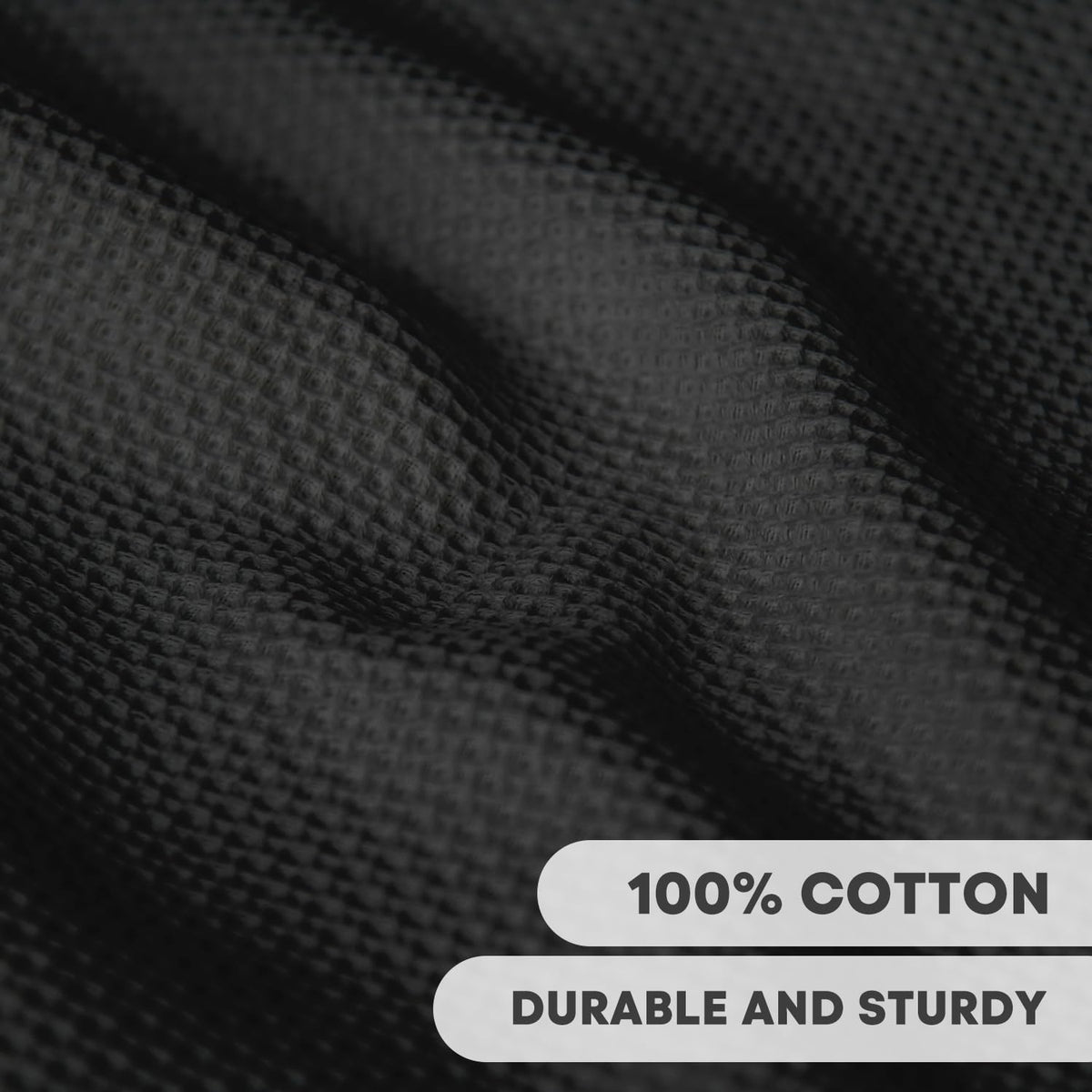 100% Cotton Black Waffle Weave Kitchen Dish Cloths (4 Count)