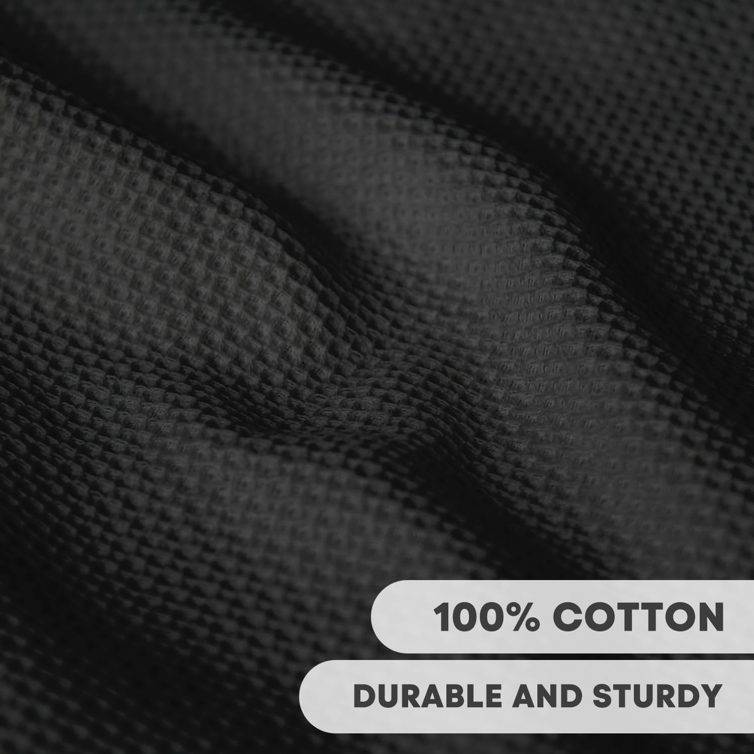 100% Cotton Black Waffle Weave Kitchen Dish Cloths (6 Count)