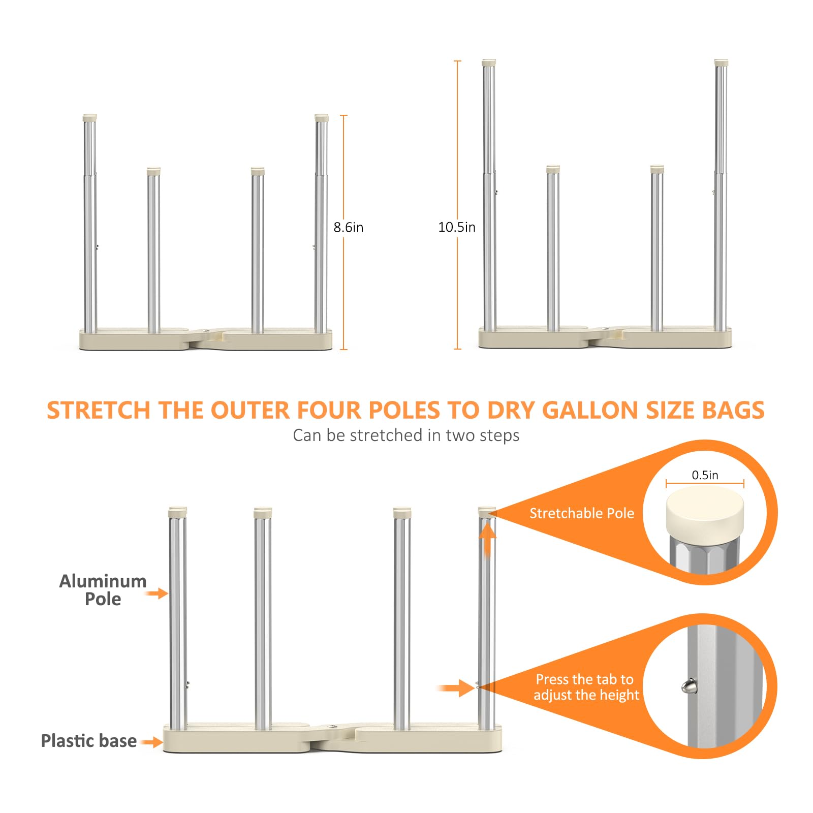Reusable Storage Bag Drying Rack (9.92 Ounce)