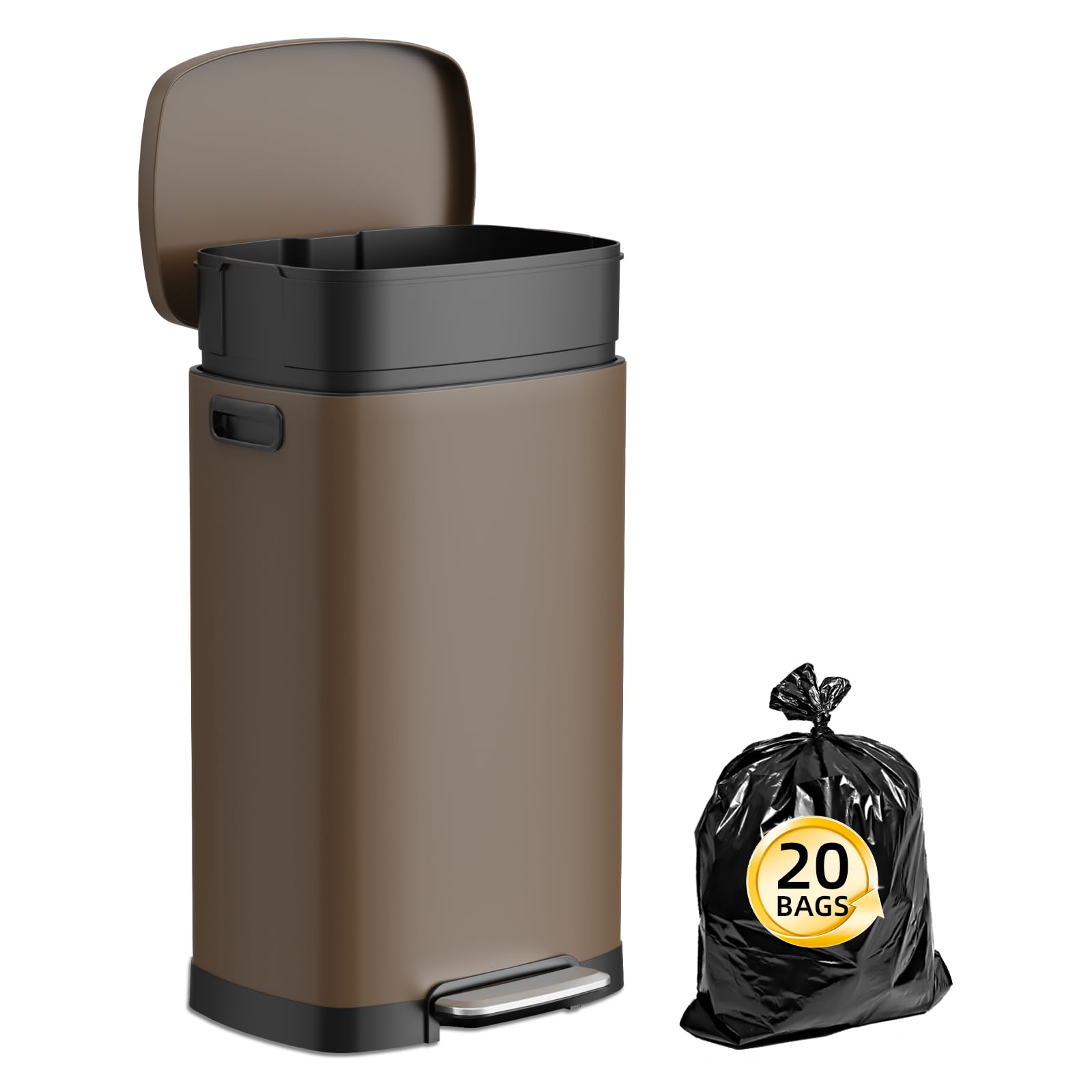 13 Gallon Trash Can with Lid