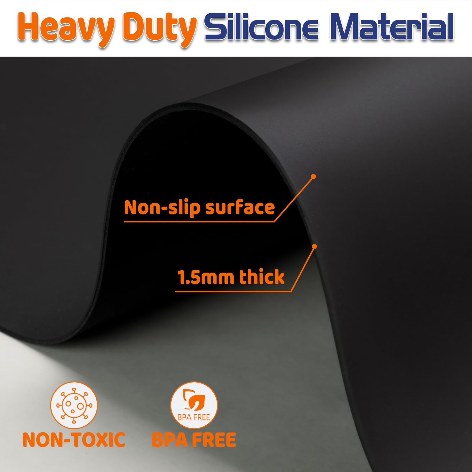 Silicone Mat 78.7”x 23.6” Heat Resistant Mats for Countertop