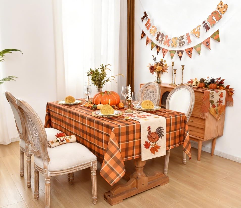 Waterproof Plaid Tablecloth Fabric