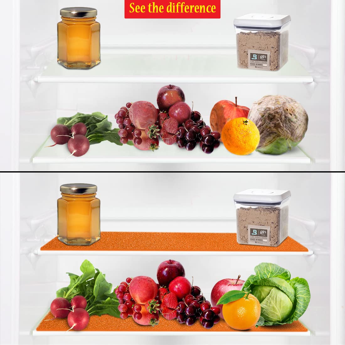 Fruit & Veggie Life Extender Liner for Fridge Refrigerator Drawers (4 Count)