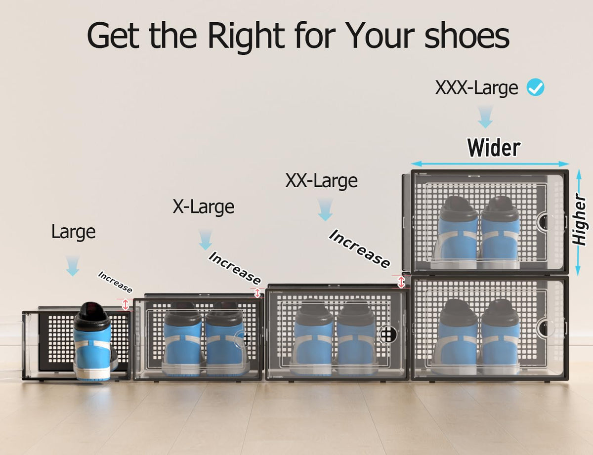 XXX Large Shoe Storage Boxes 12 Pack (12 Count)