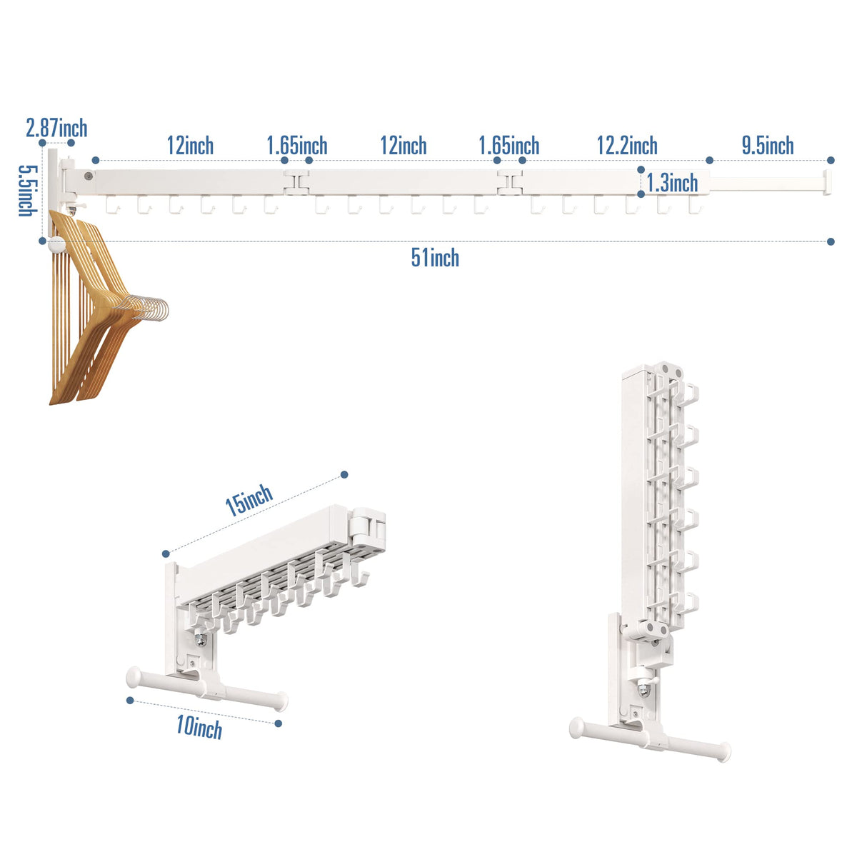 Drying Rack Wall Mounted Clothes Rack