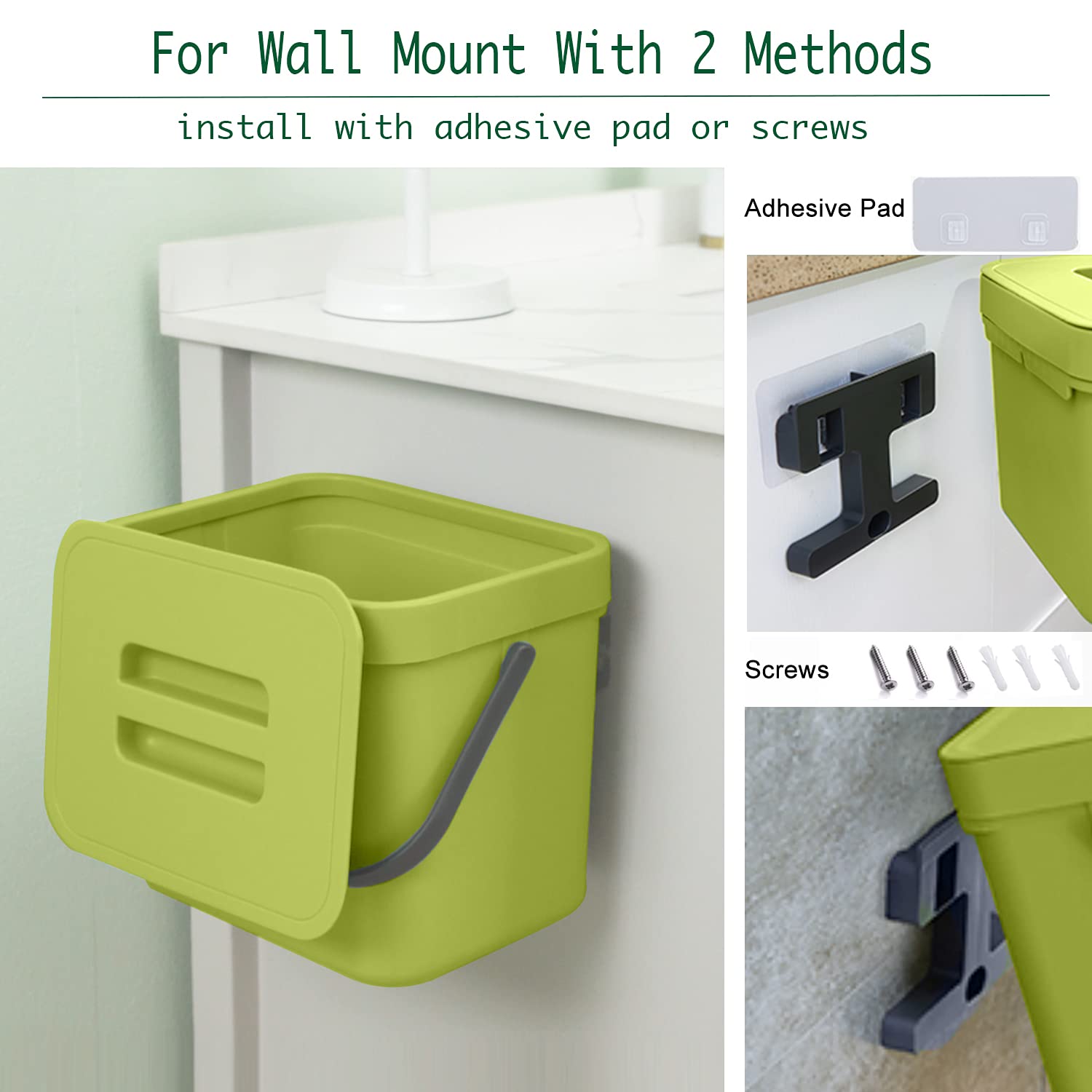 1.8 Gallon Hanging Trash Can