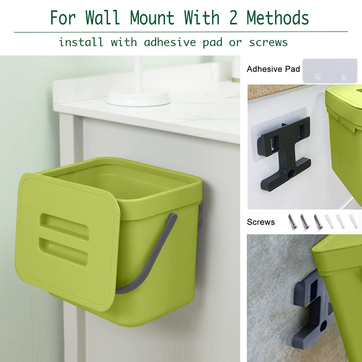 1.8 Gallon Hanging Trash Can