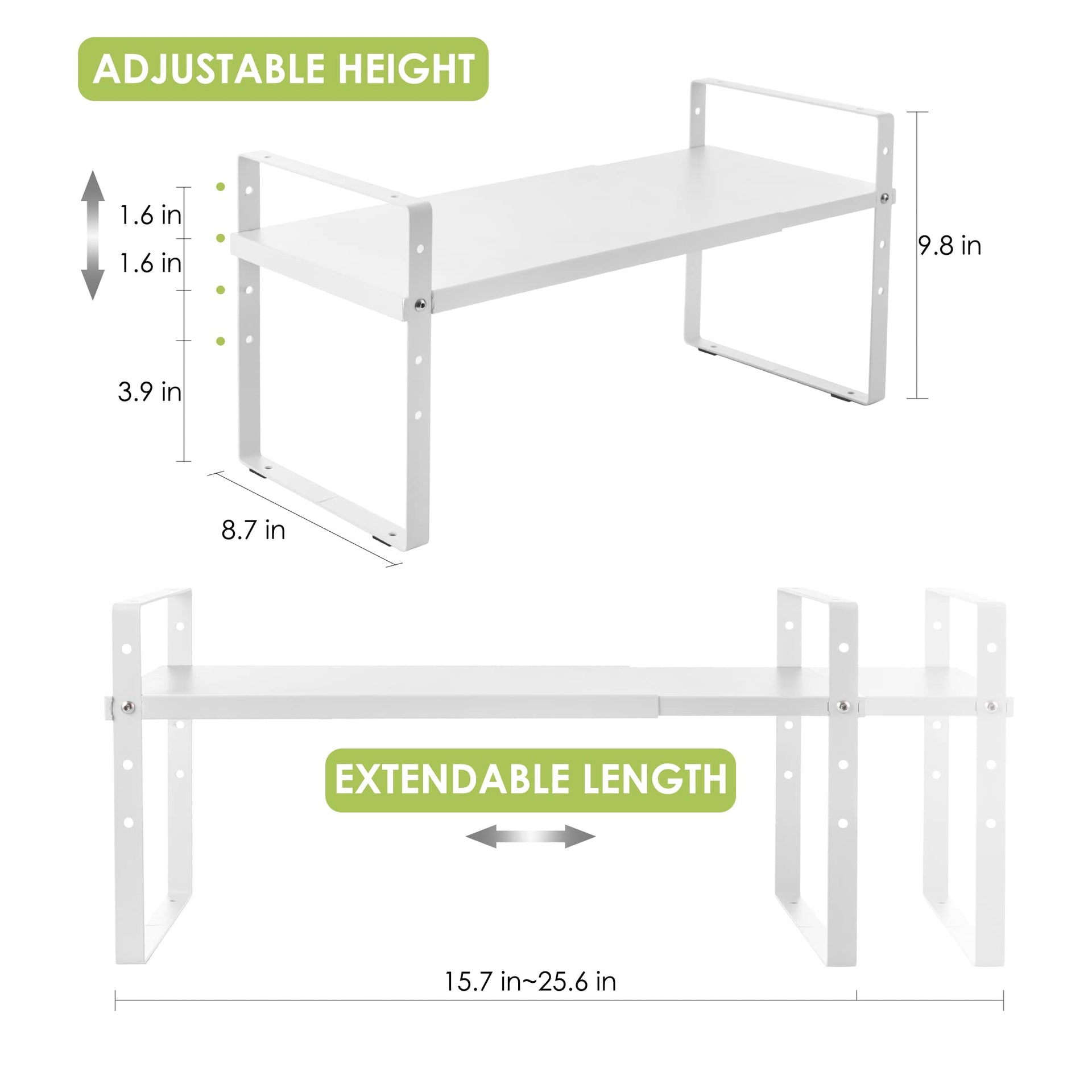 Expandable Cabinet Shelf Organizer Rack