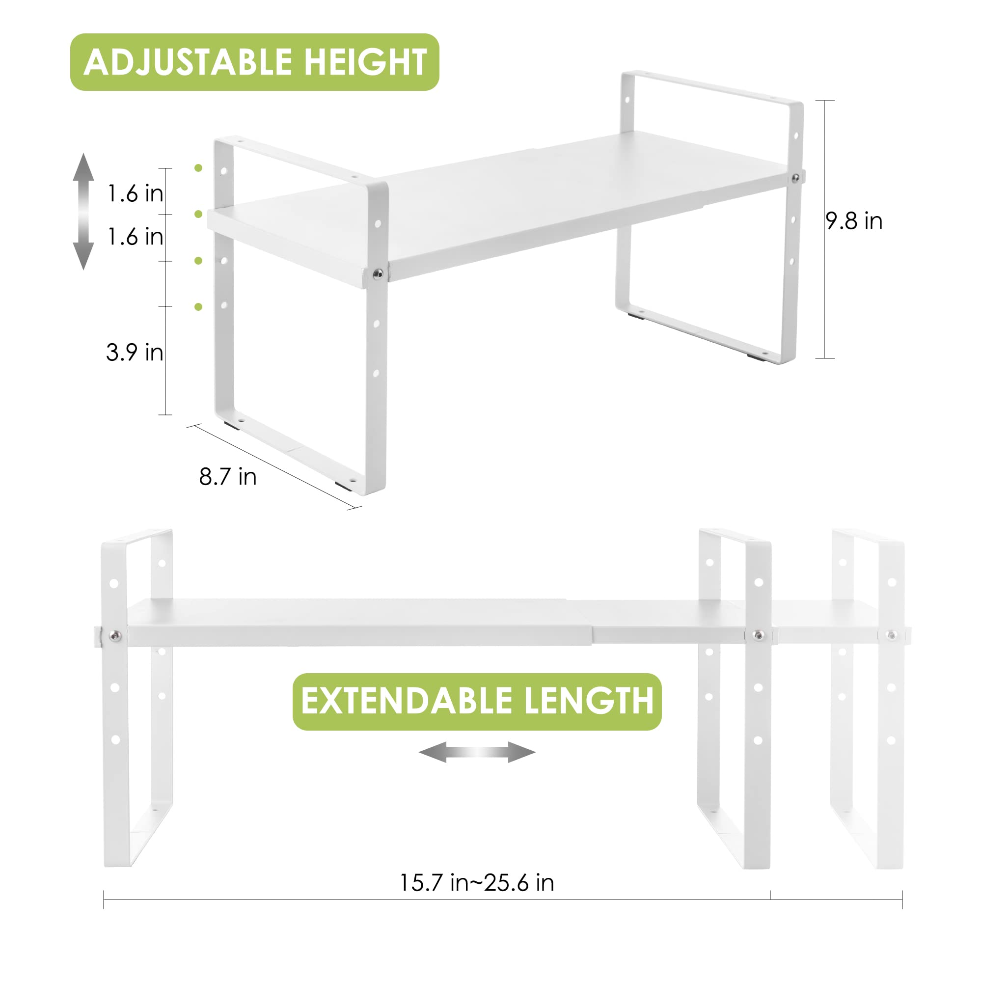 Expandable Cabinet Shelf Organizer Rack