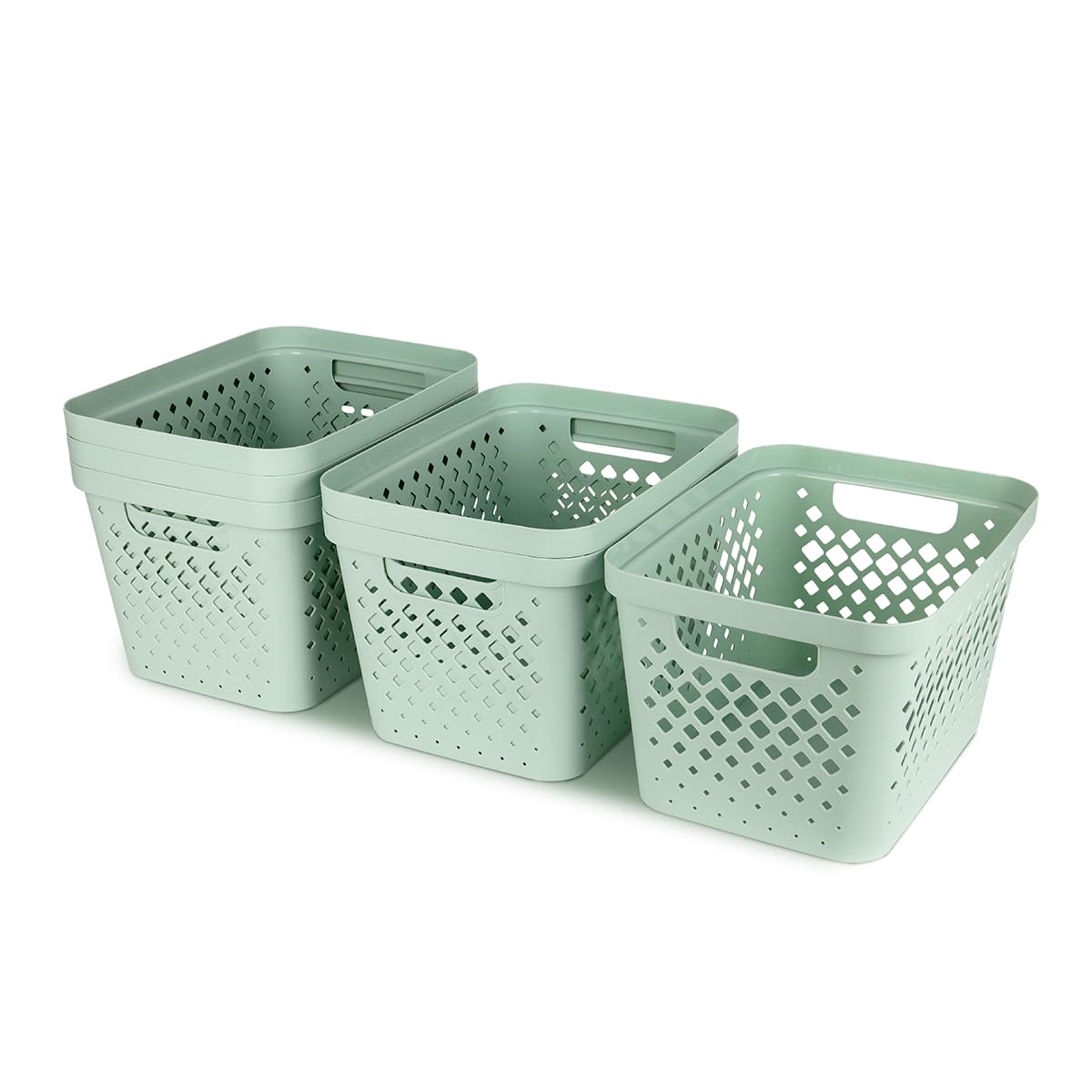 Plastic Storage Basket Set (6 Count)