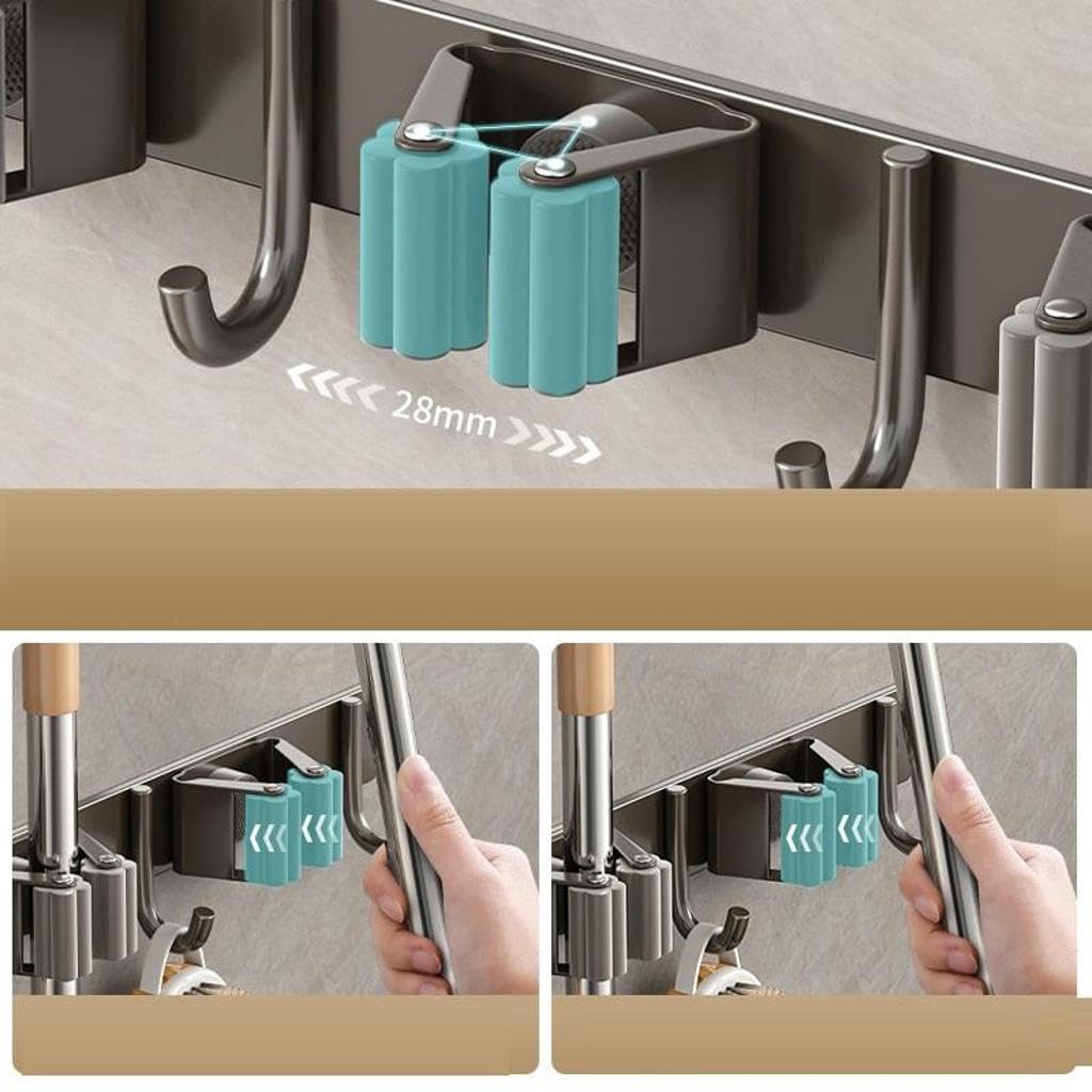 Wall Mount Mop and Broom Holder