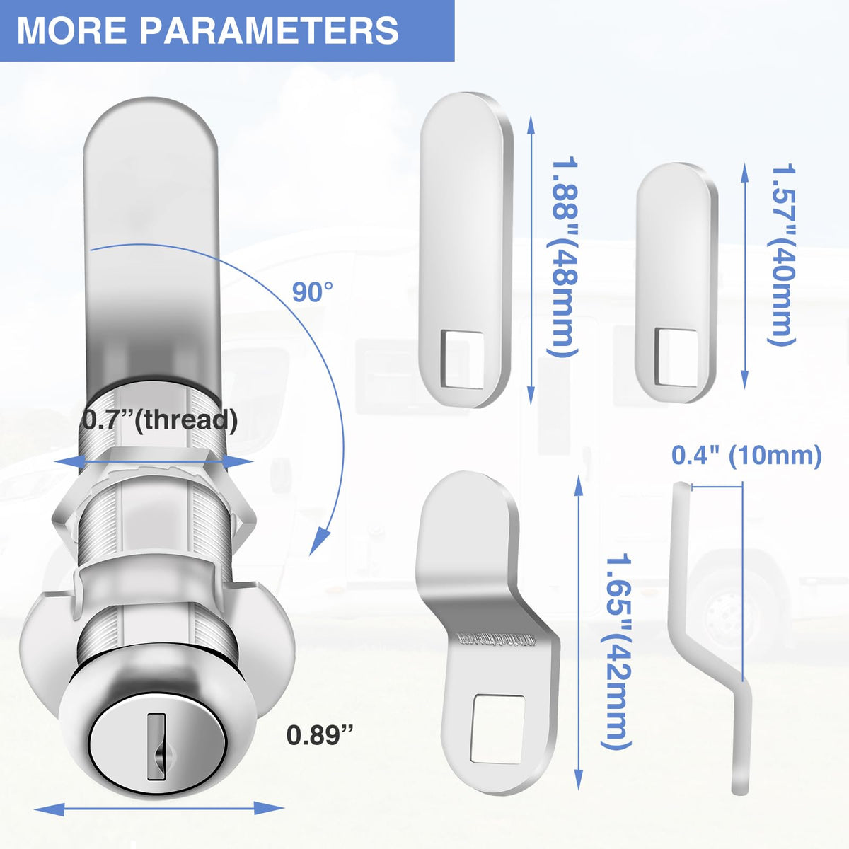 Extra Long Cam Locks (2 Count)