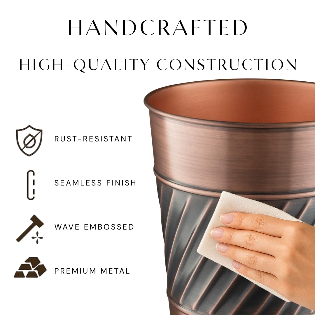 Metal Bathroom Trash Can