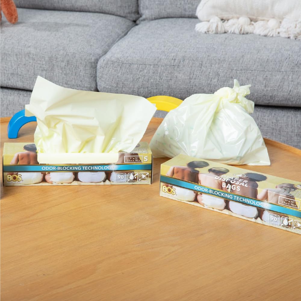 Odor Sealing Dirty Diaper Disposable Trash Bags (90 Count)