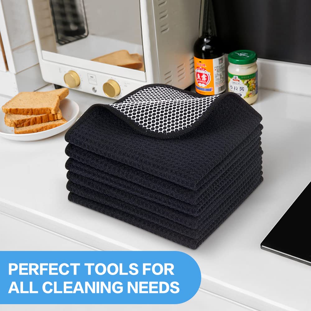 Dish Cloths for Washing Dishes with Scrub Side (6 Count)