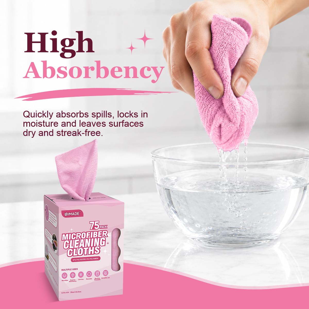 Microfiber Cleaning Cloth (75 Count)