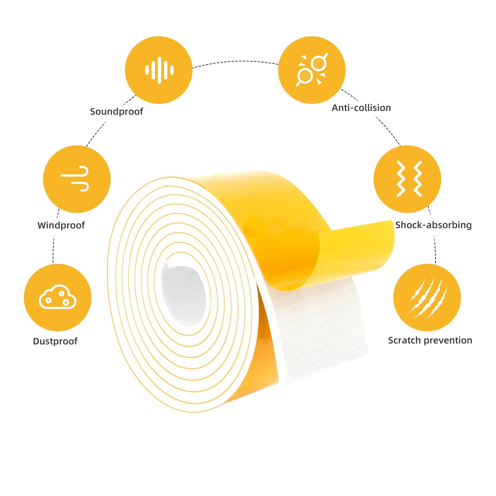 3'' Wide 1 4'' Thick Foam Tape (10 Foot)
