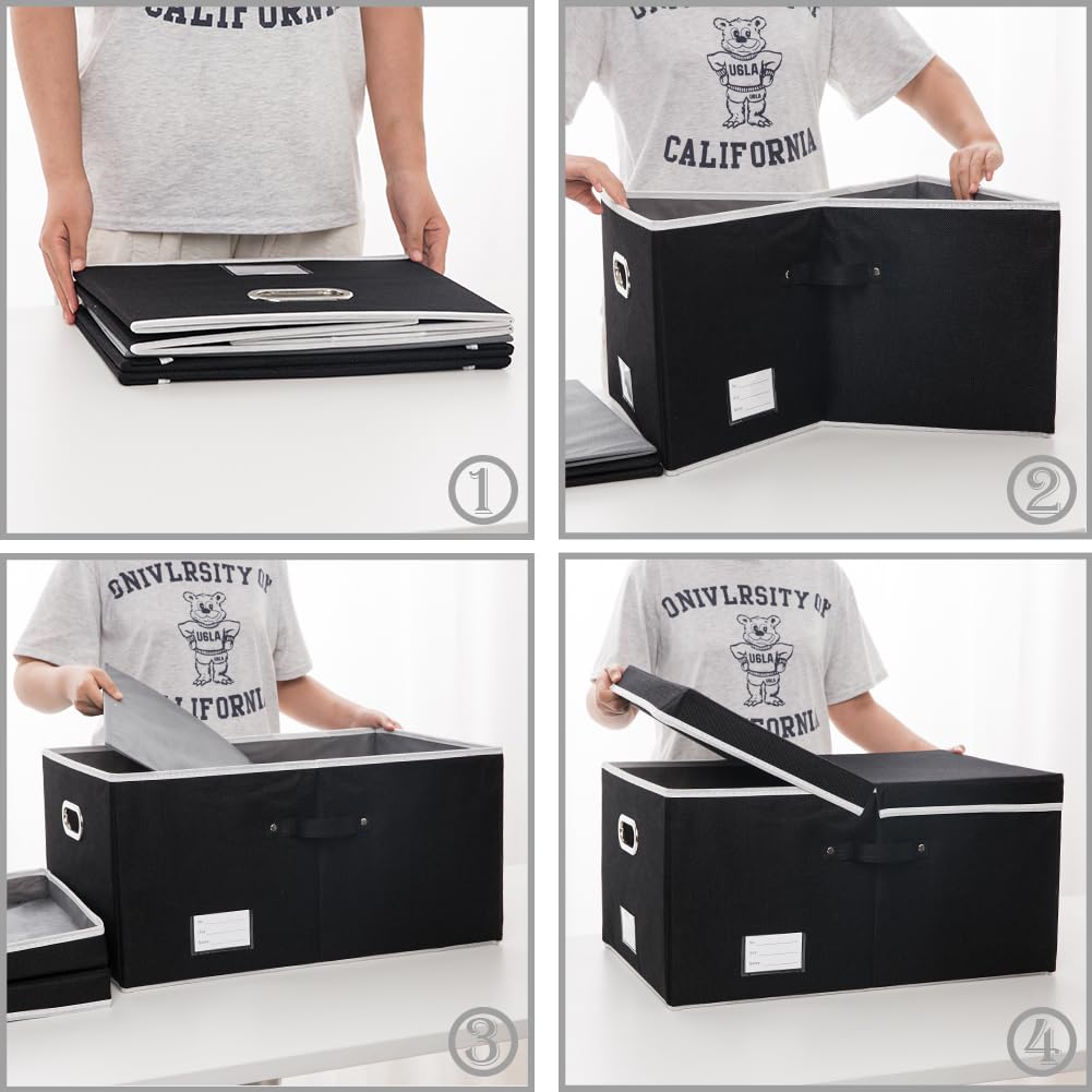 Storage Boxes with Lids [3 (3 Count)