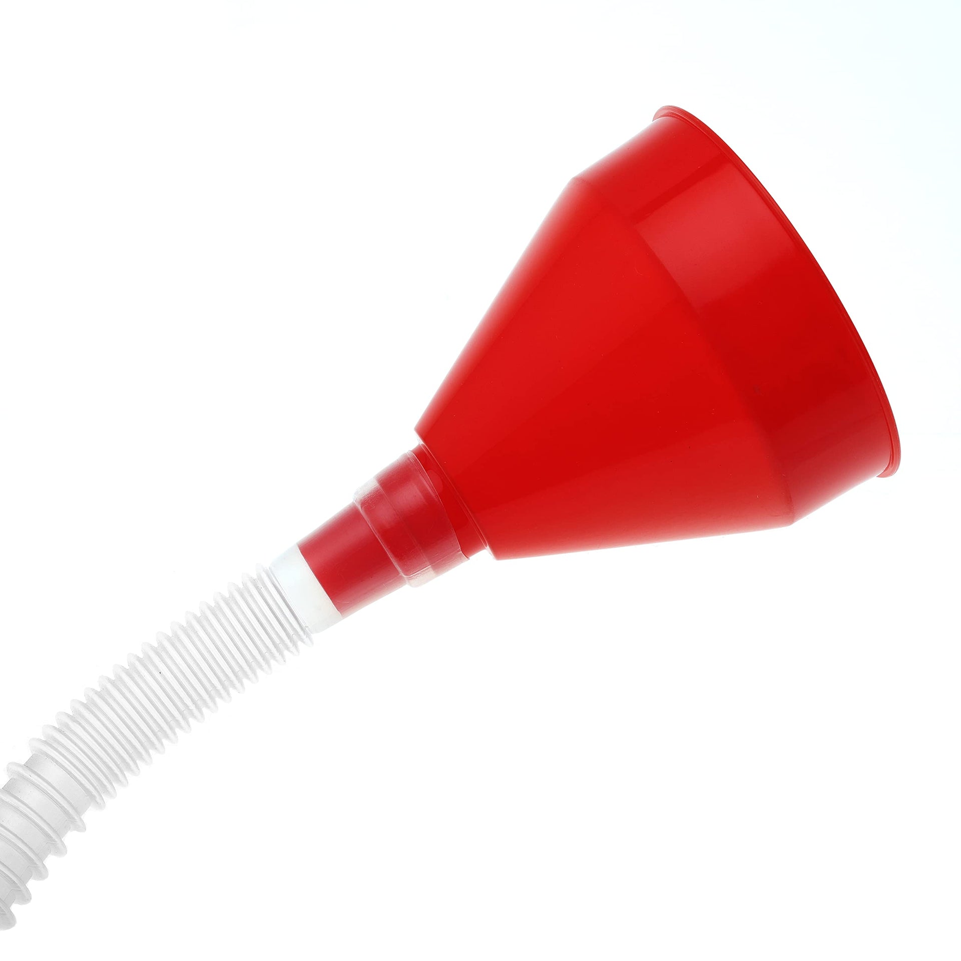 Small Flexible Fuel Funnel with Long Hose Plastic Wide Mouth Filling Funnel Car Funnel for Engine Oil Gas Fuel Gasoline Diesel Water Fluid Liquid Transmission Red Wide Diameter 3.15inch