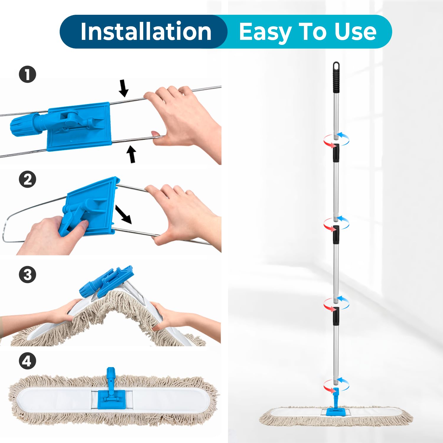 41” Commercial Dust Mop for Floor Cleaning