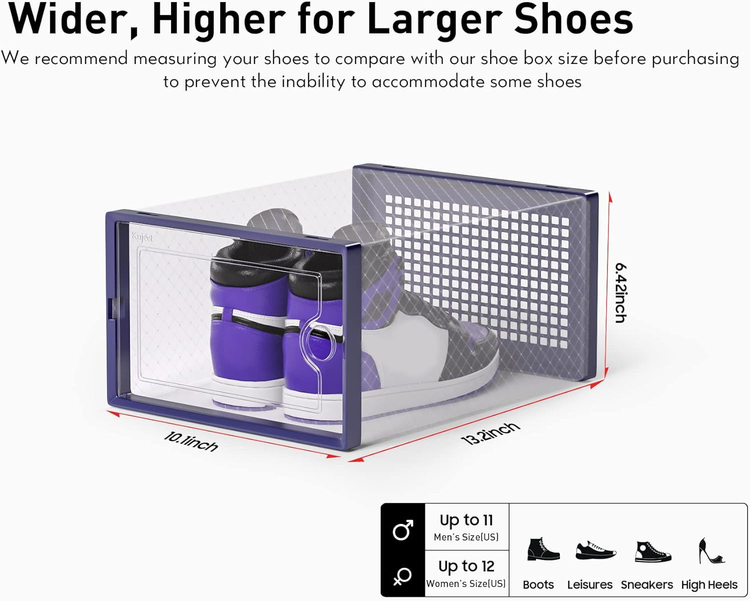 X Large Shoe Storage Boxes 12 Pack (12 Count)