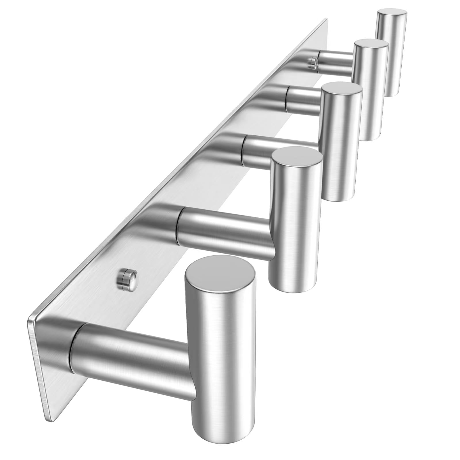 Silvery Hat and Coat Wall Mount Rack