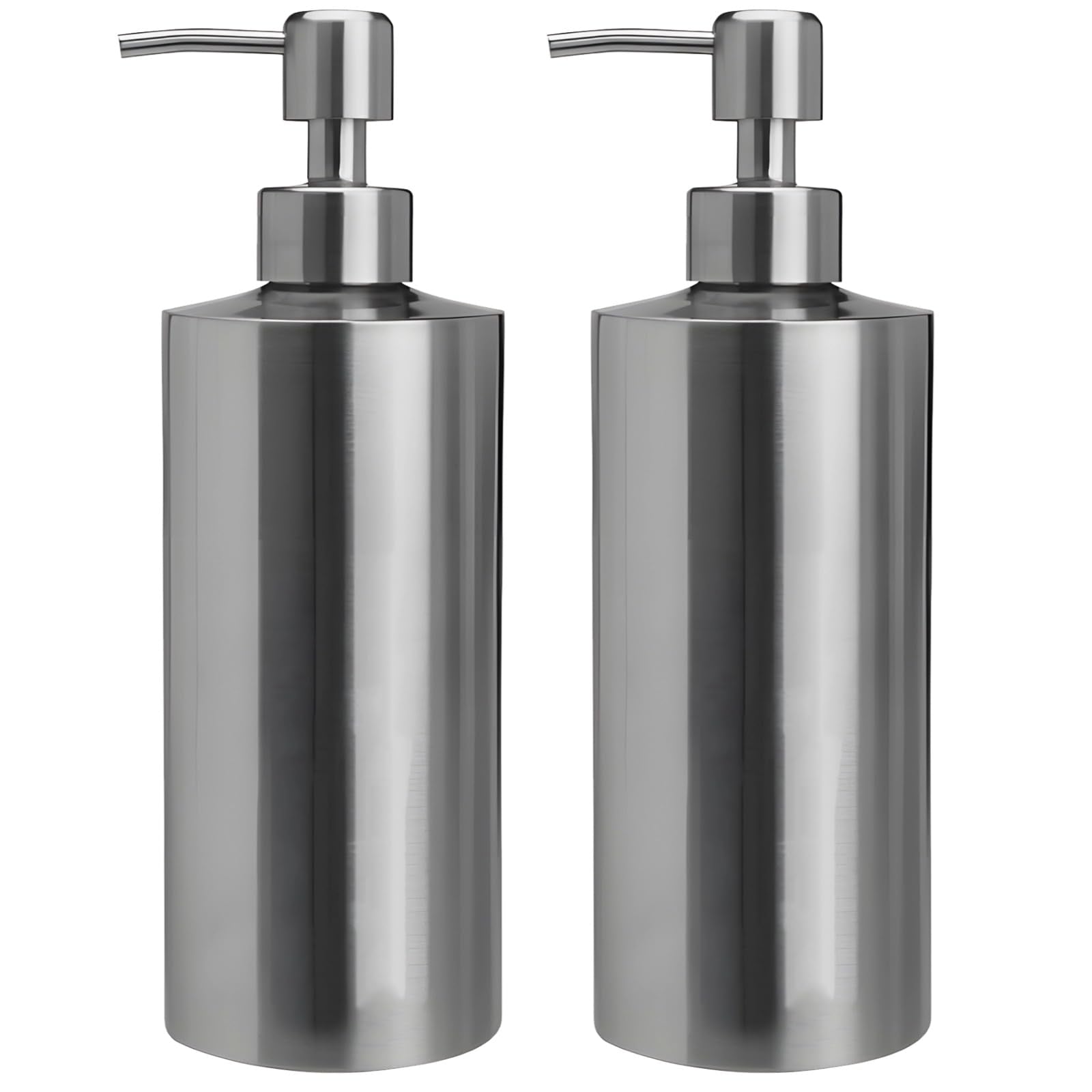 2 Pcs Large 304 Stainless Steel Soap Dispensers (2 Count)