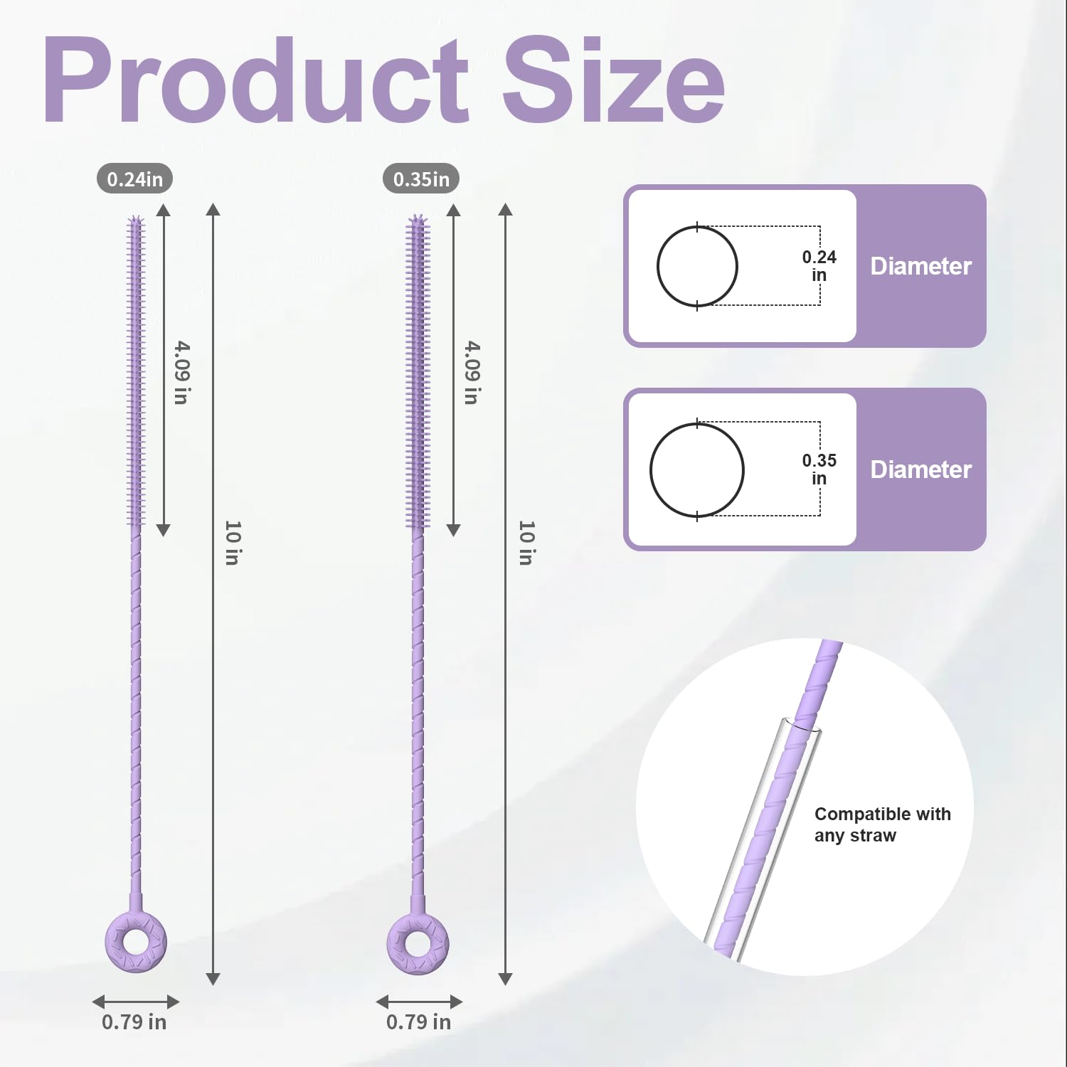 Silicone Straw Cleaner Brush