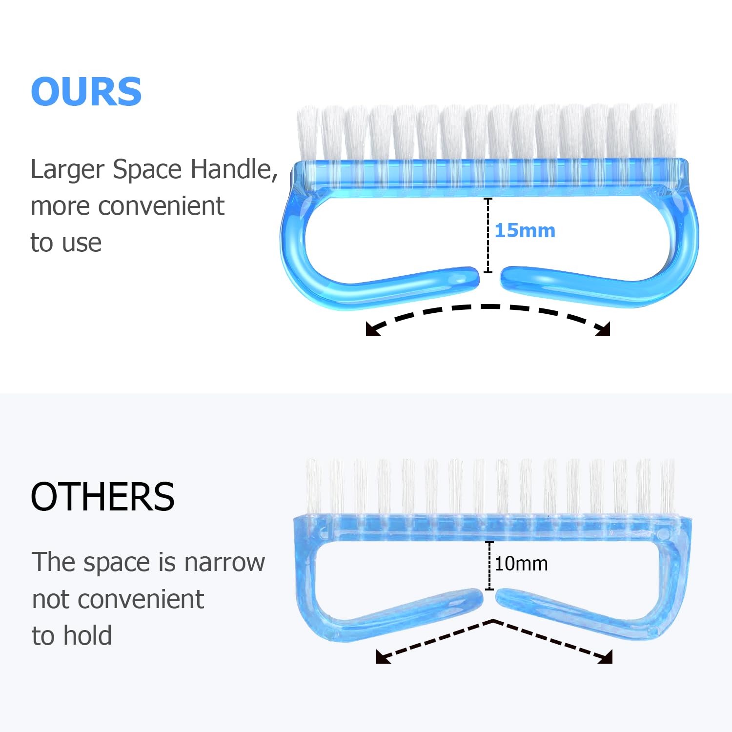 Handle Grip Cleaning Nail Brush (4 Count)