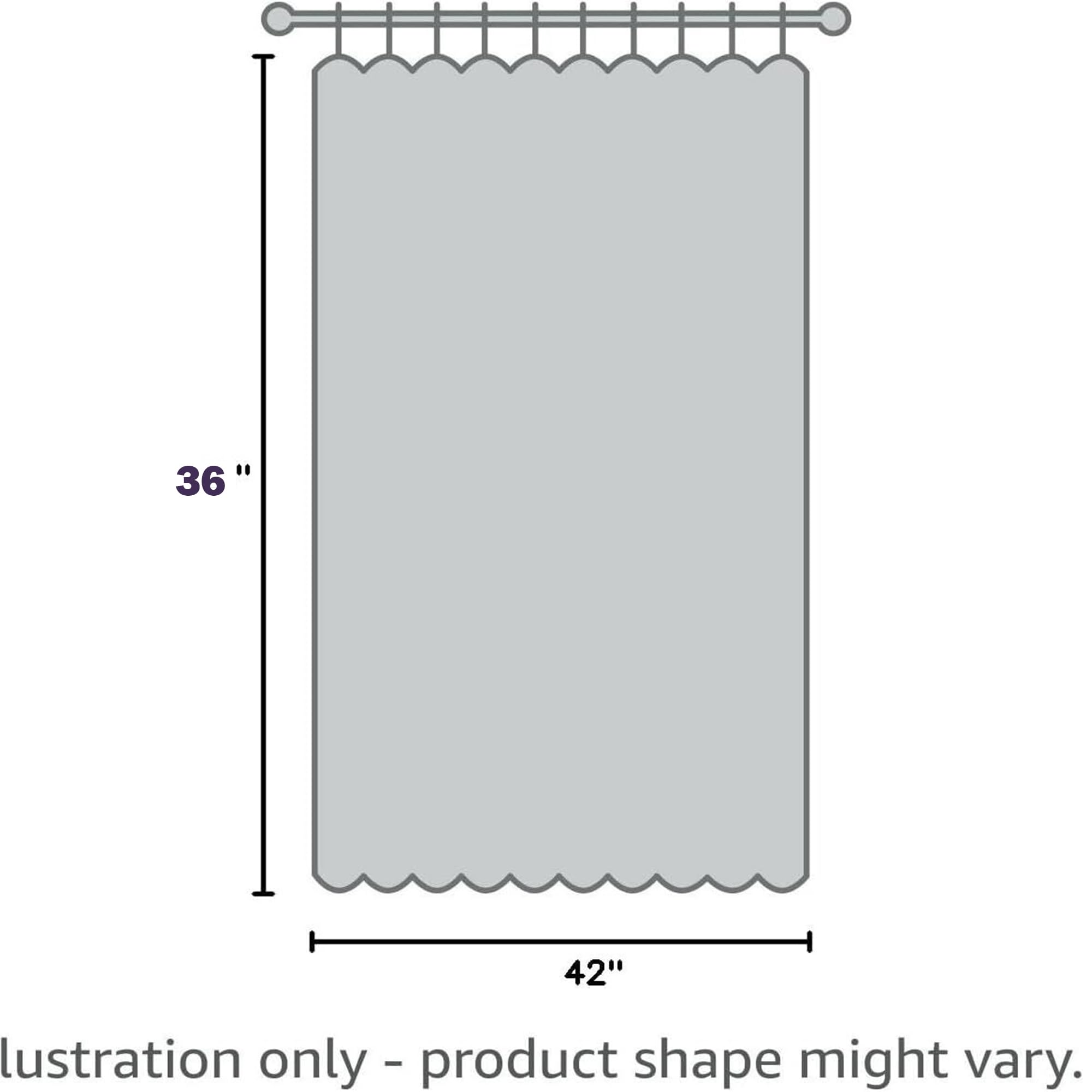 Short Curtains Blackout 36 Inches Length (2 Count)