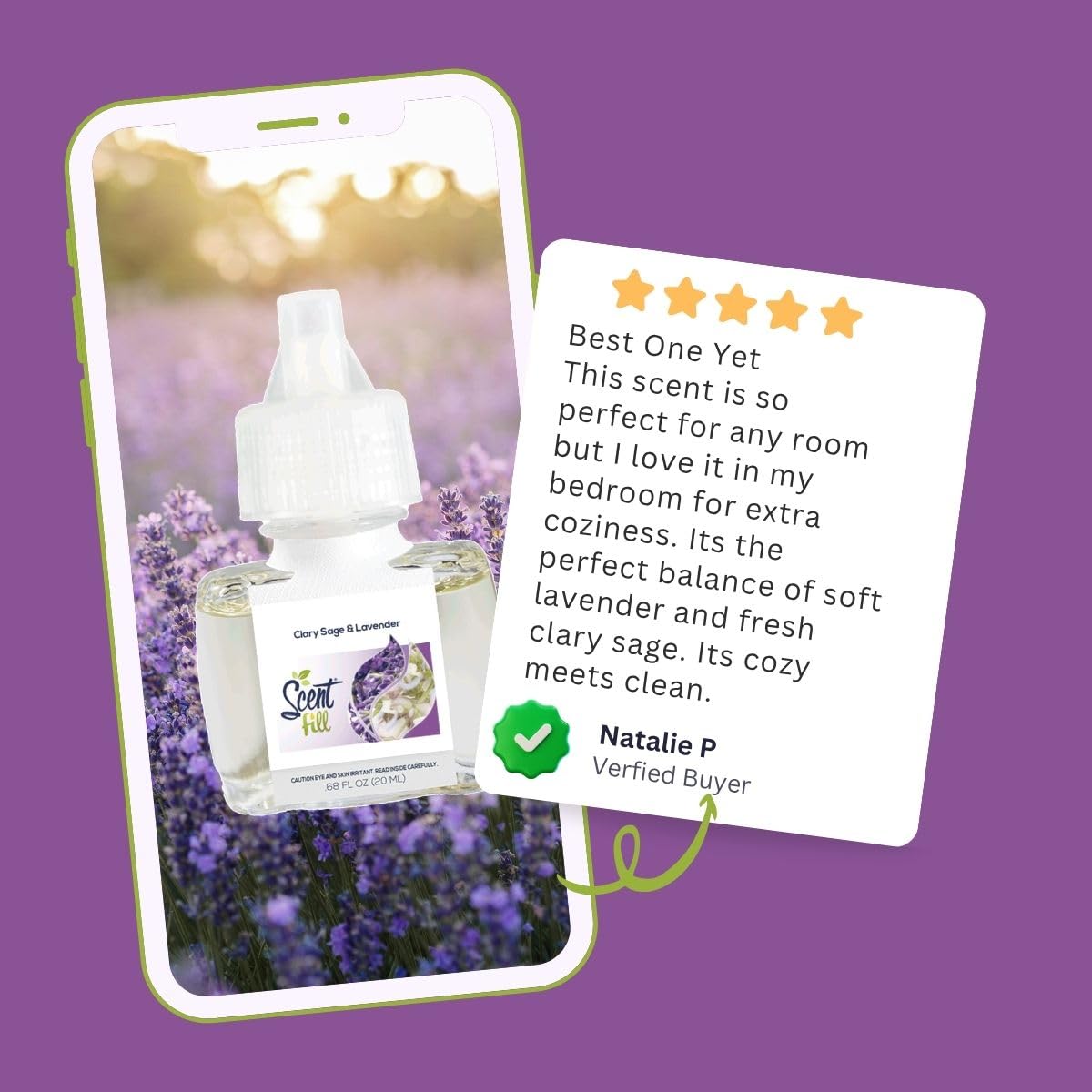 Clary Sage & Lavender Blend Plug in Air Freshener (2.72 Fl Oz)