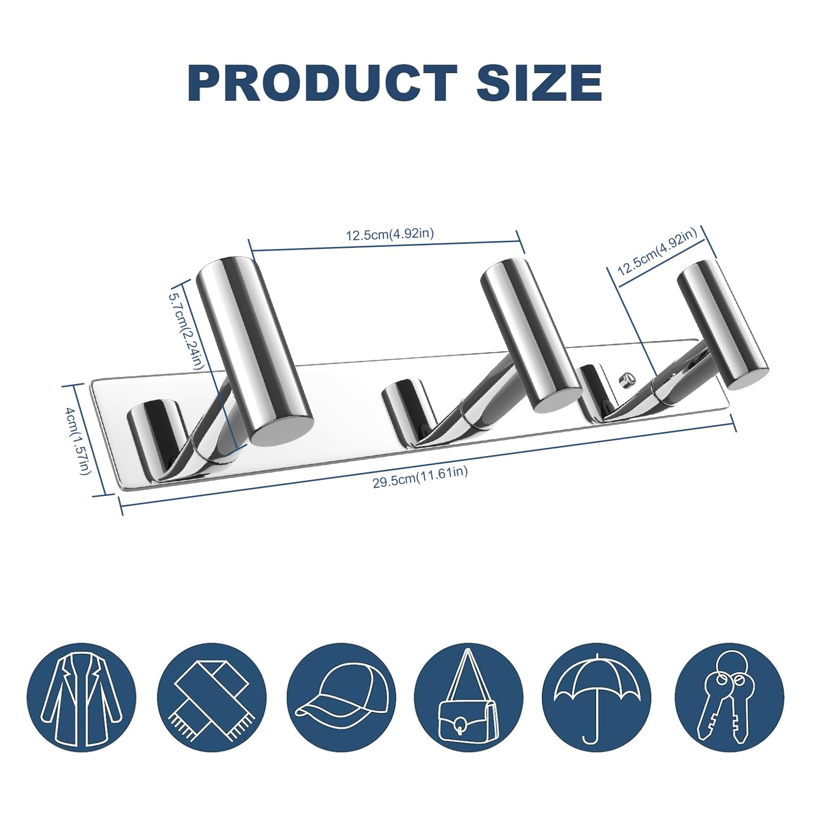 Hat and Coat Wall Mount Rack (2 Count)