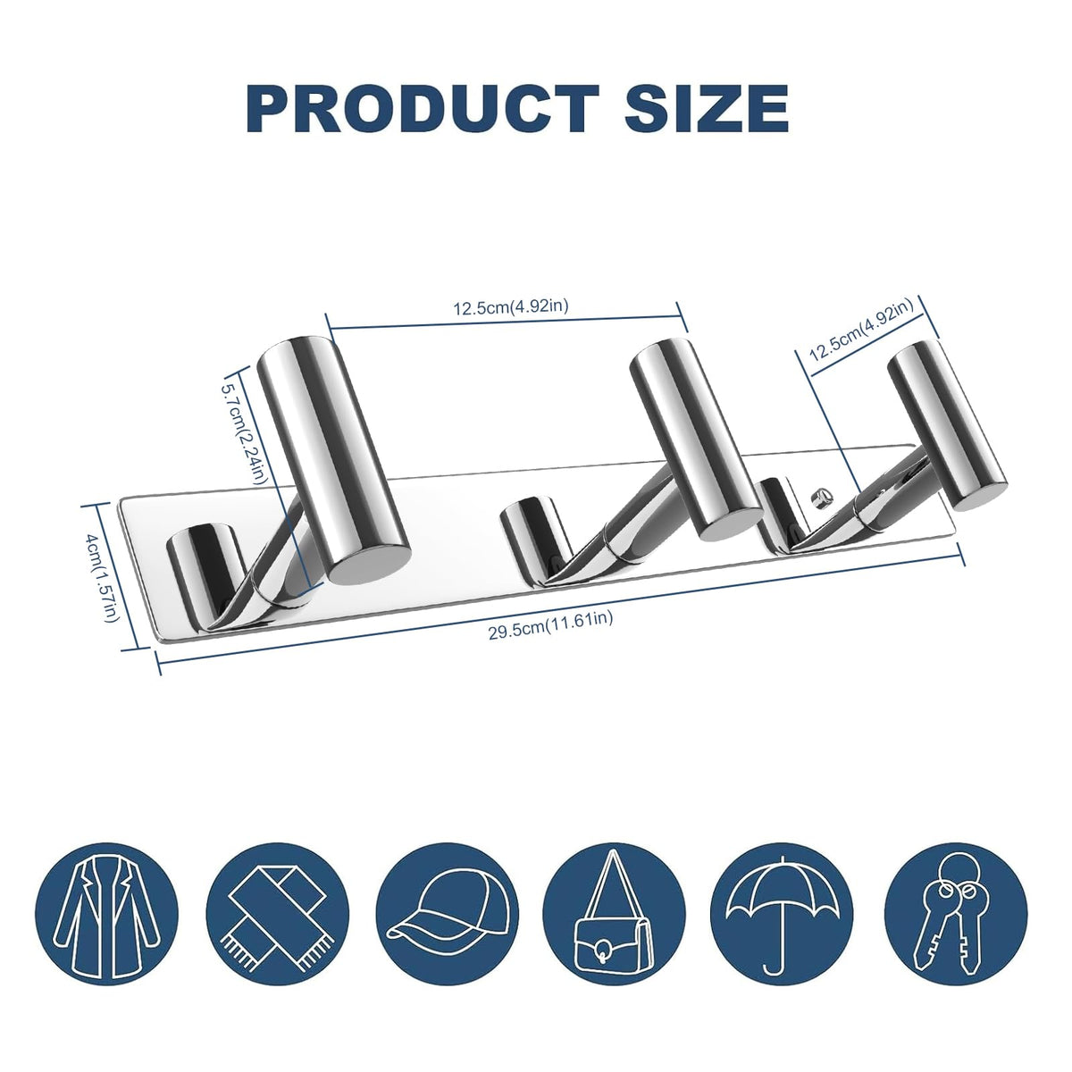 Hat and Coat Wall Mount Rack (2 Count)