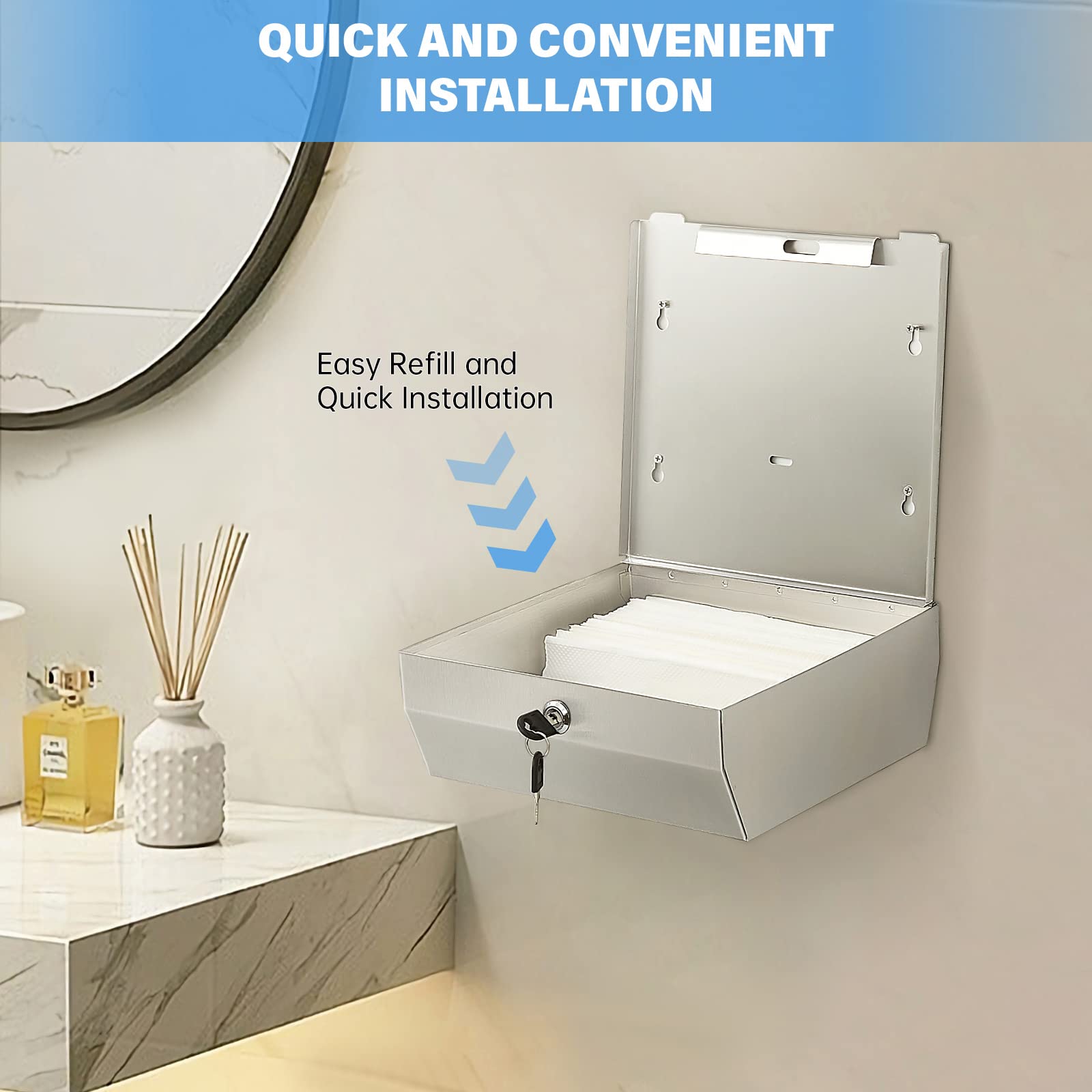 Commercial Paper Towel Dispenser Wall Mount (200 Count)