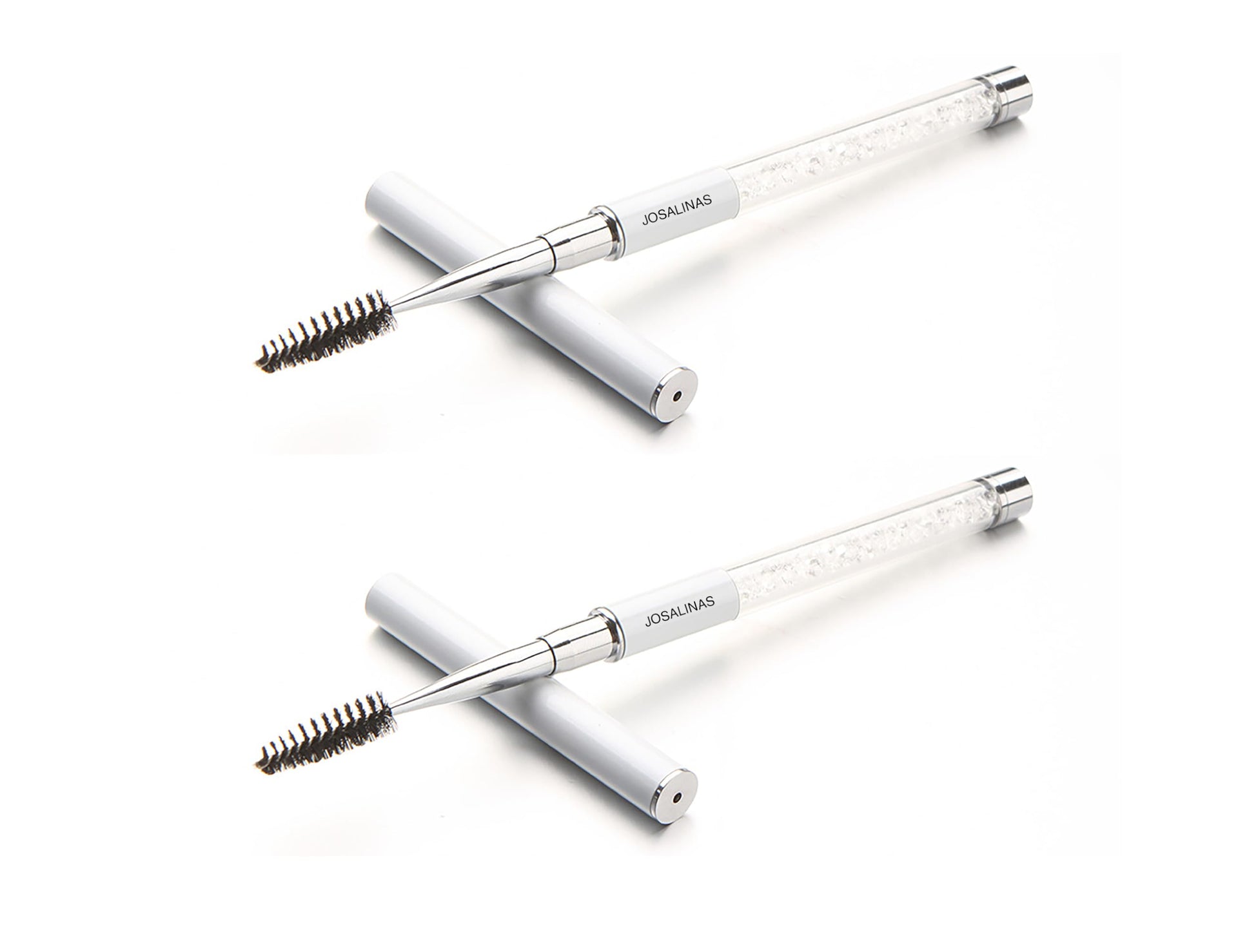 2PCS Mascara Brushes Eyebrow Eyelash Brushes Mascara Wands Spooly Applicators Eye Brushes Portable Cosmetic Brushes with Cap Spoolies Brushes for Eyelash Extensions and Eyebrows (2 Count)