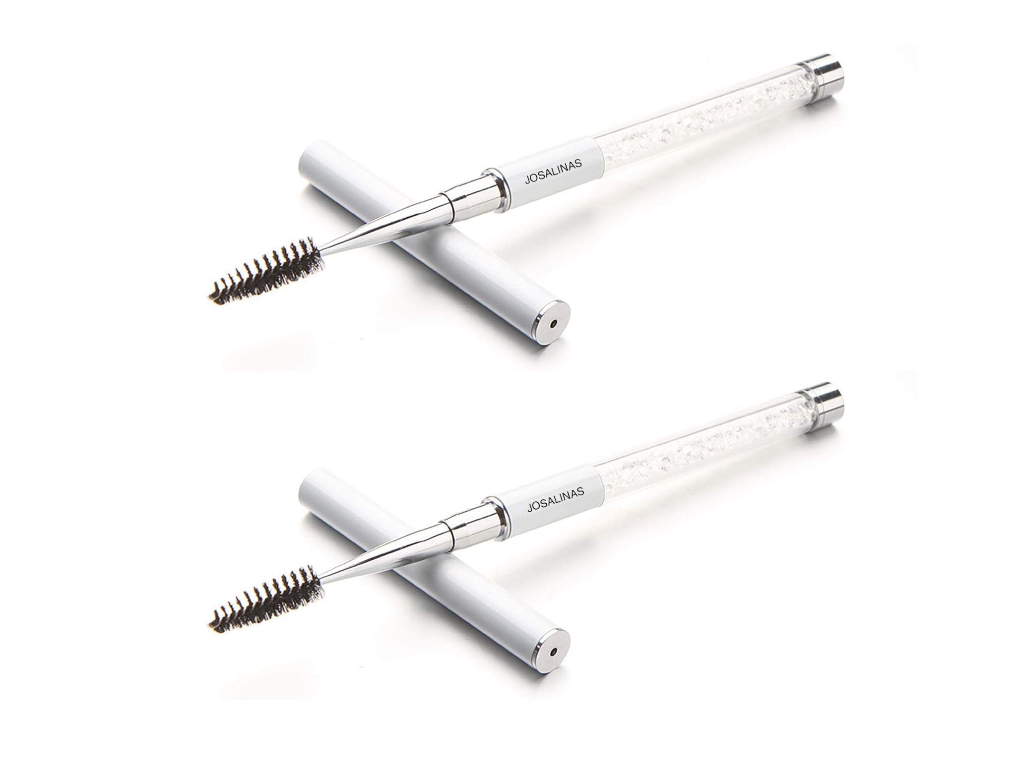 2PCS Mascara Brushes Eyebrow Eyelash Brushes Mascara Wands Spooly Applicators Eye Brushes Portable Cosmetic Brushes with Cap Spoolies Brushes for Eyelash Extensions and Eyebrows (2 Count)