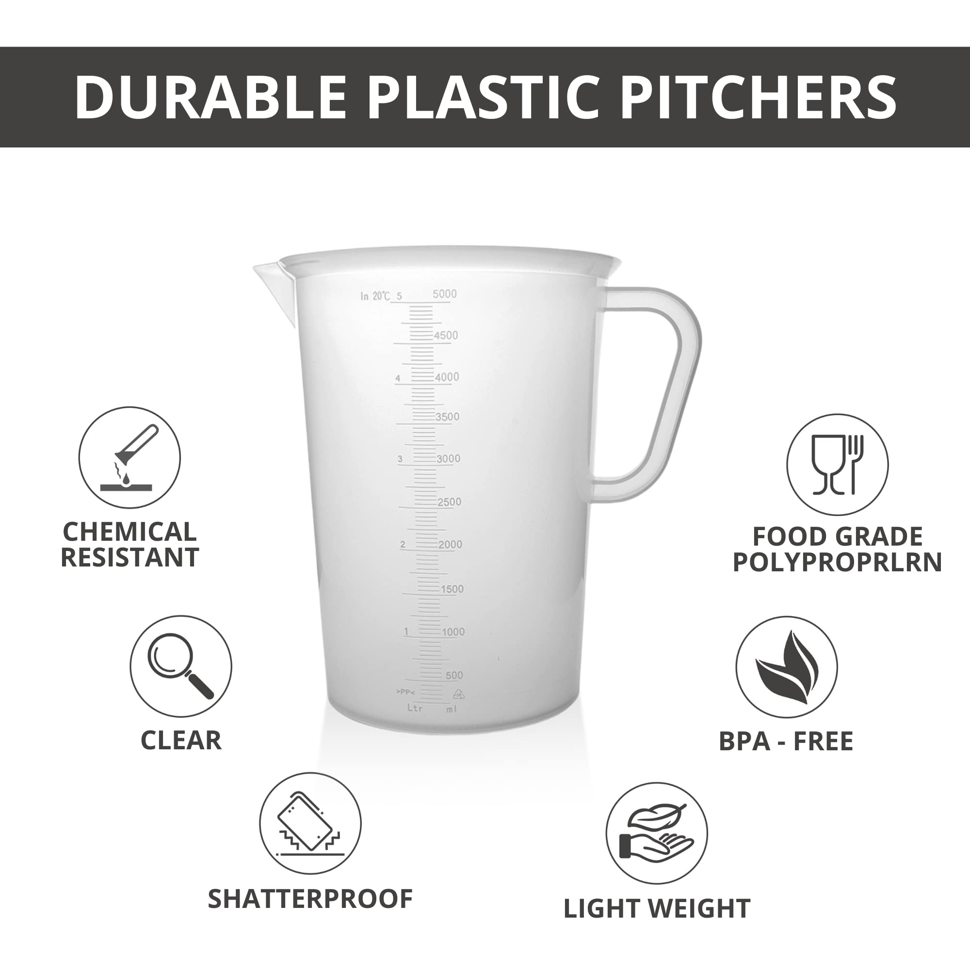 Plastic Graduated Measuring and Mixing Pitcher