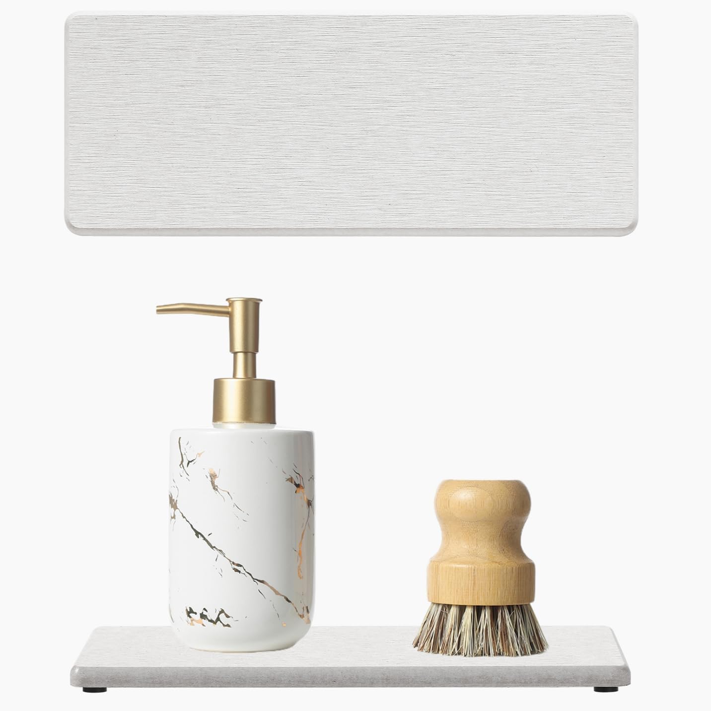 2PCS Beige Bathroom Sink Vanity Trays (2 Count)