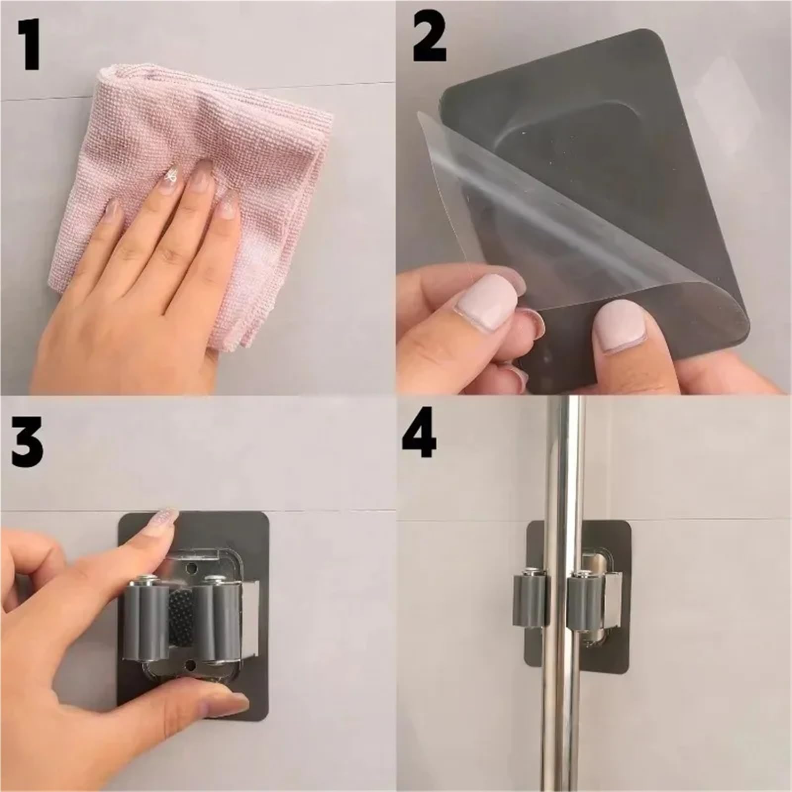 Mop Holder 10PCS Wall Mounted Mop Holder Multi