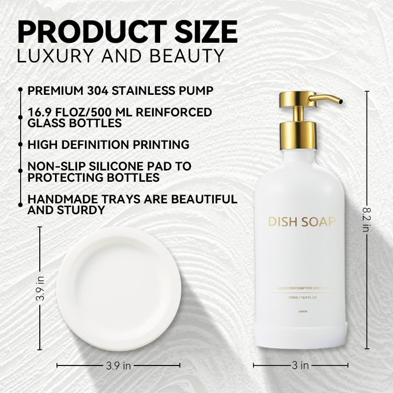 Glass Soap Dispenser Bathroom Set by Janxin