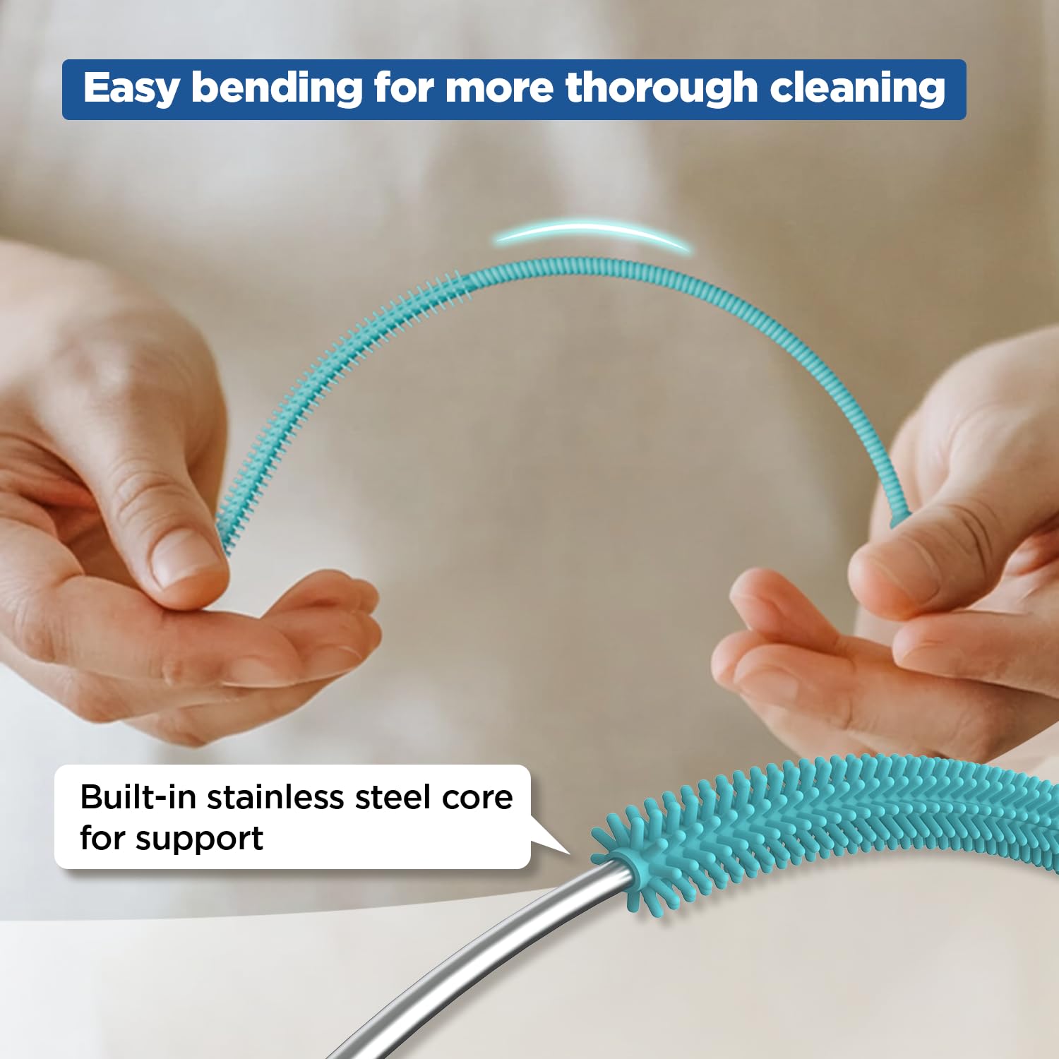 Silicone Straw Cleaner Brush (2 Count)