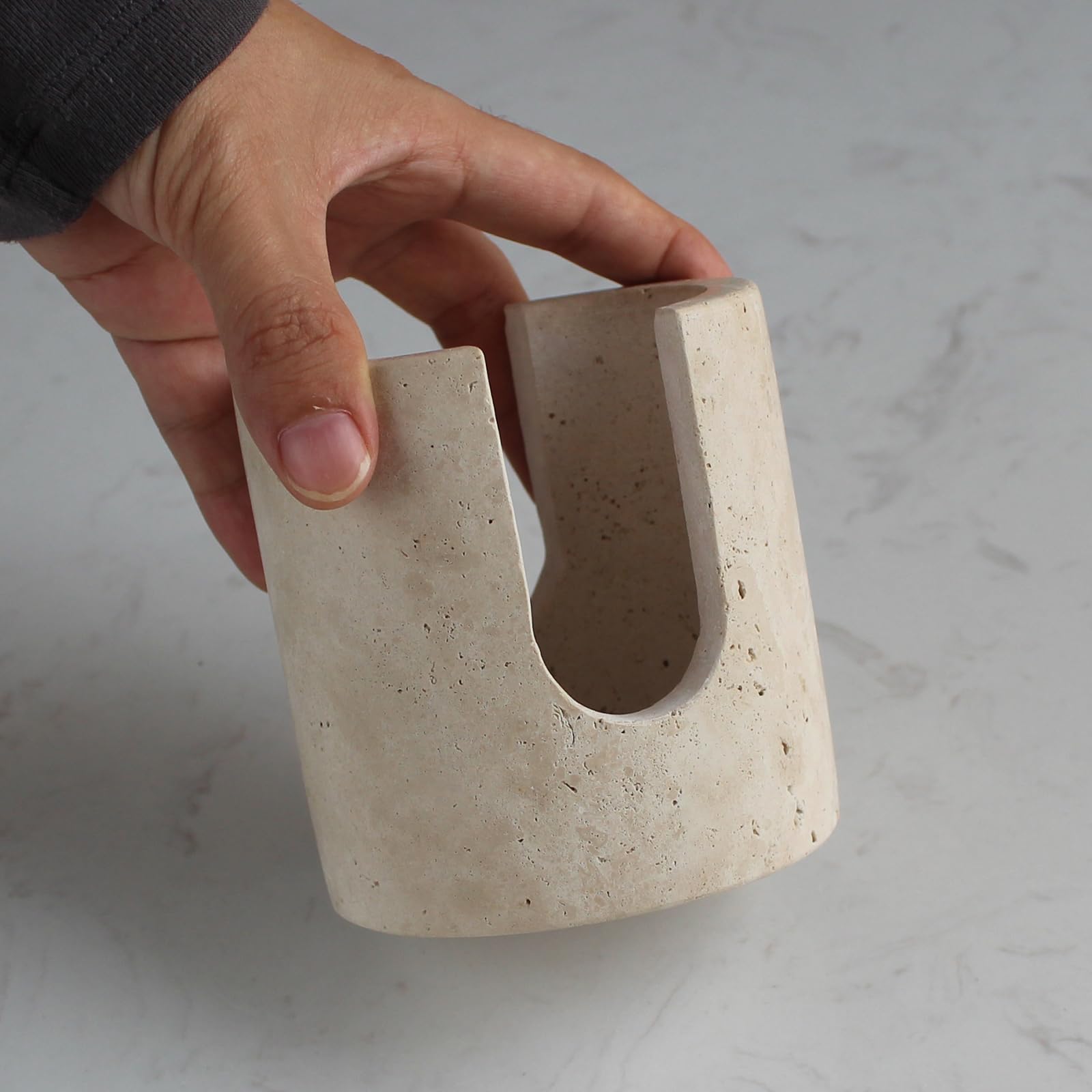 Natural Travertine Marble Sponge Holder for Kitchen Sink