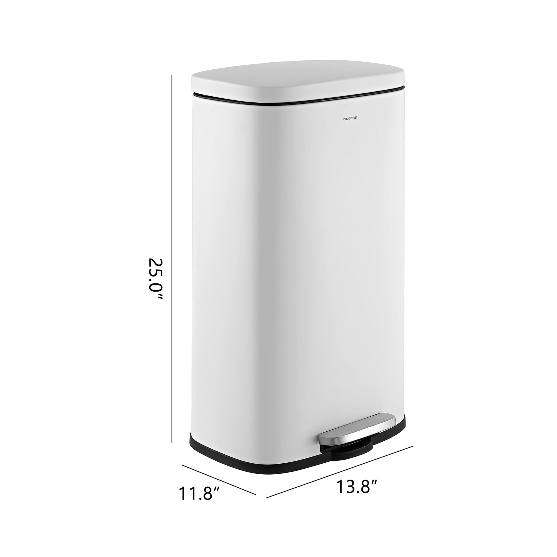 Curtis 8 Gal Step Trash Can Soft Close 25"