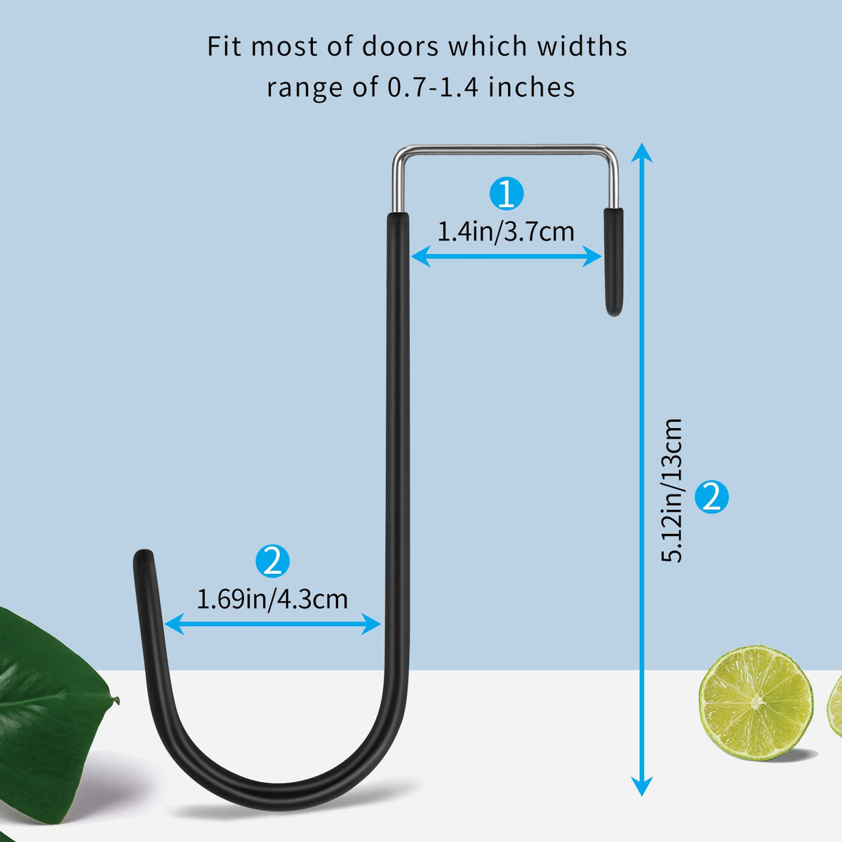Over the Door Hooks (4 Count)