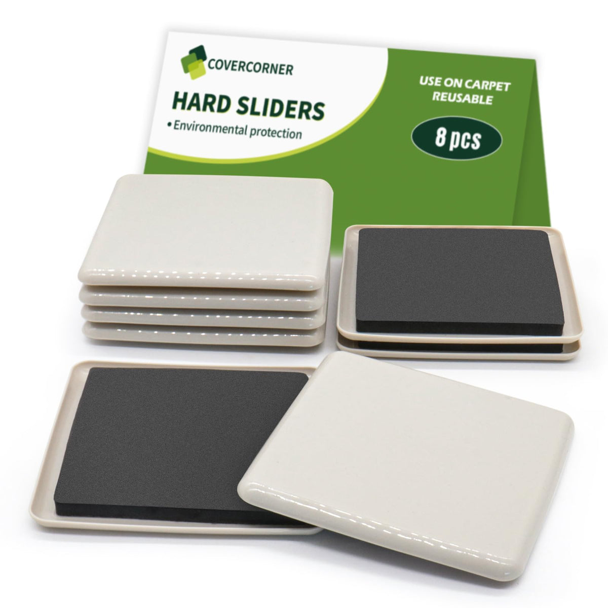 Furniture Sliders for Carpet 8 PCS (8 Count)