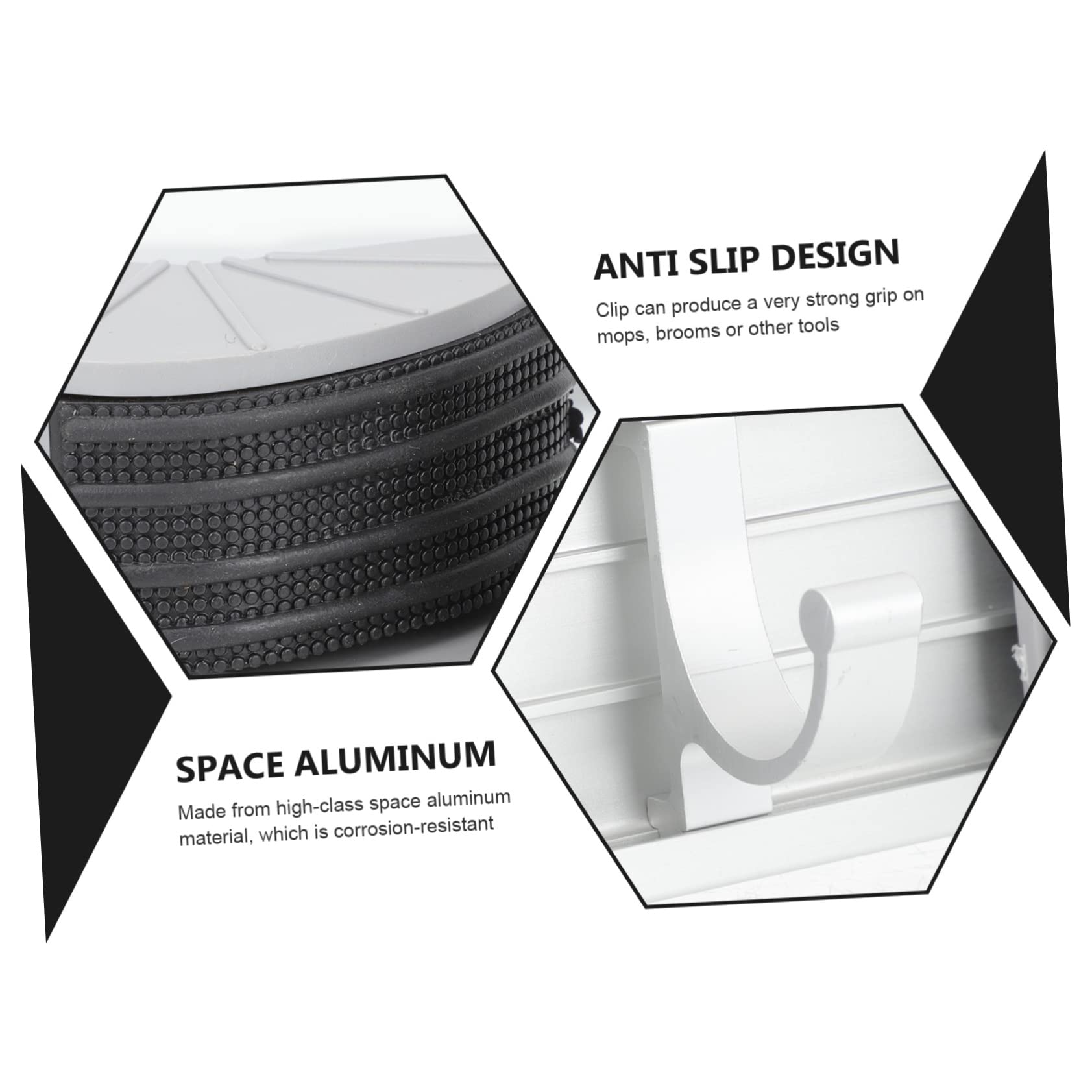 Space Aluminum Mop Holder and Broom Organizer Nail