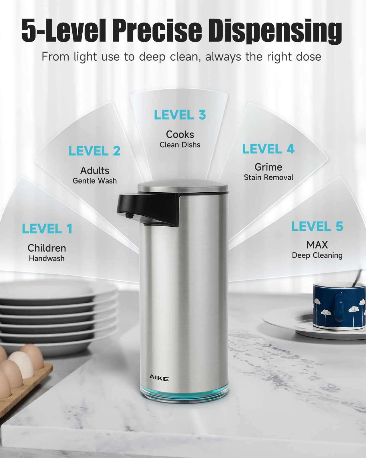 SensePro Automatic Soap Dispenser 12.8oz Spot Resist Stainless Finish
