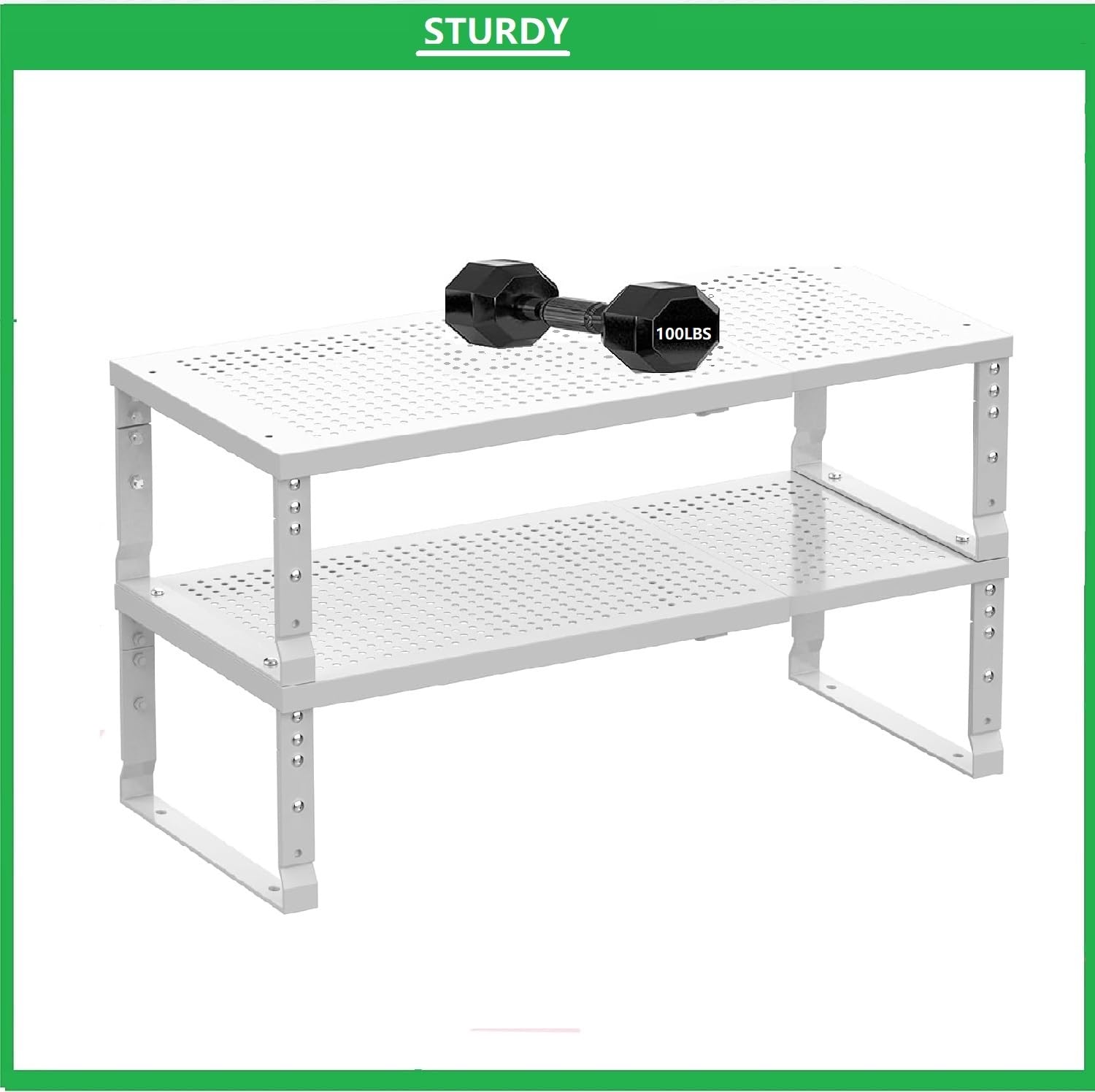 Metal Stackable Expandable Storage Shelf (3 Count)