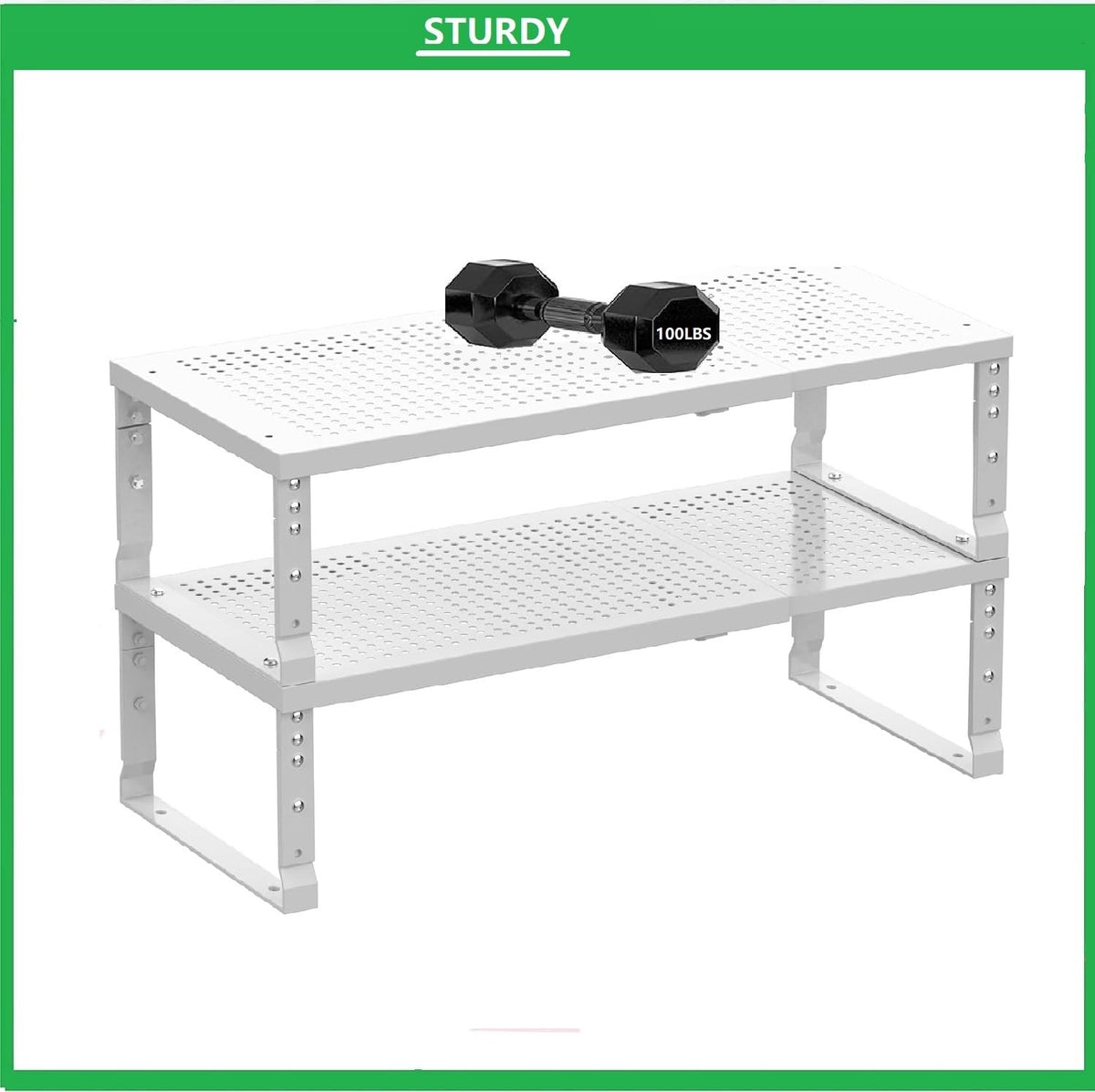 Metal Stackable Expandable Storage Shelf
